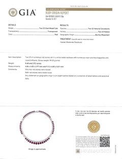 Mid-Century AGL Certified 44 Carat Burma Ruby and Diamond Necklace