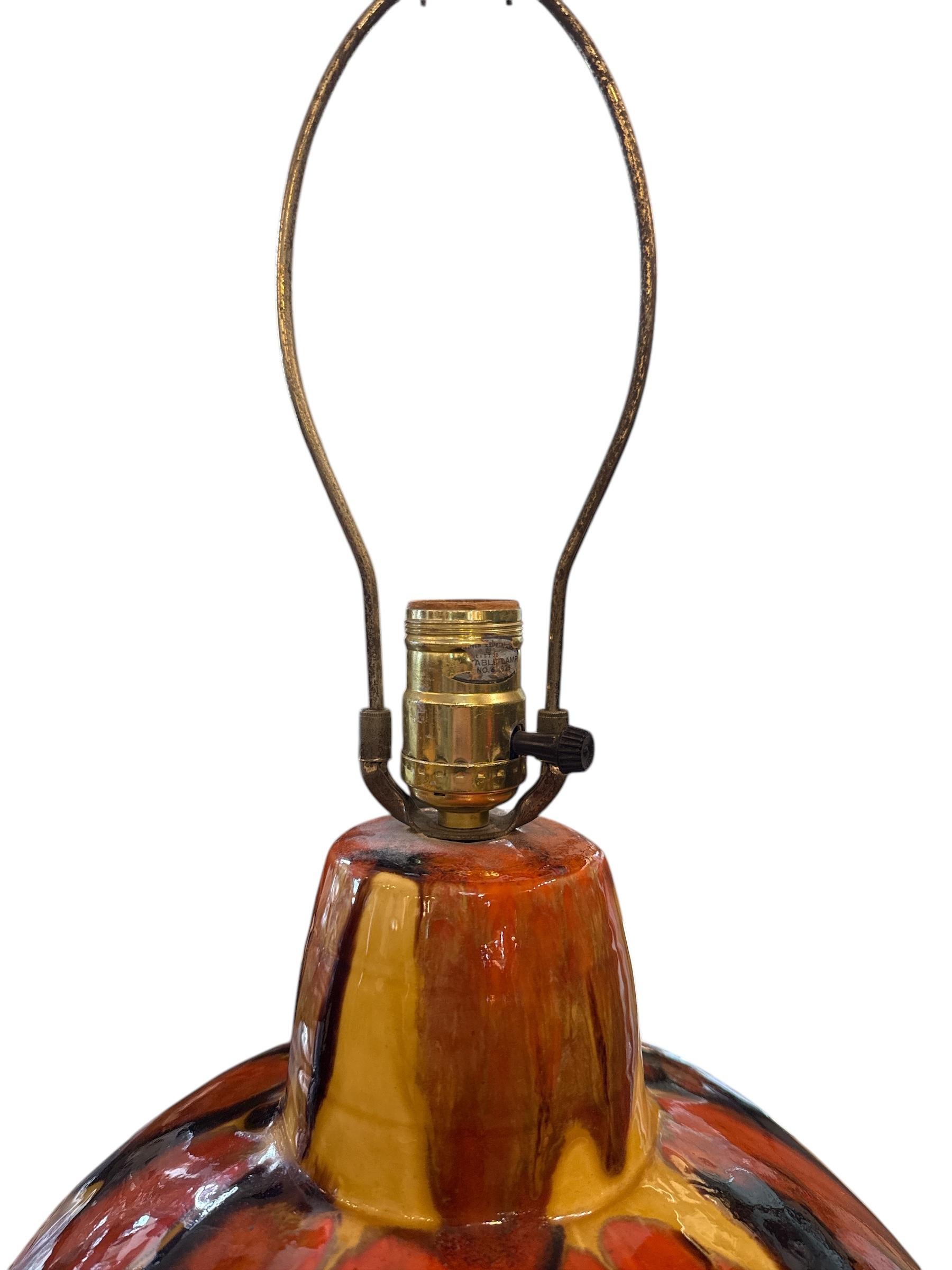 Américain Lampe à goutte en céramique Akron du milieu du siècle dernier en vente