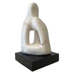 Mid-Century Alabaster Abstract Sculpture