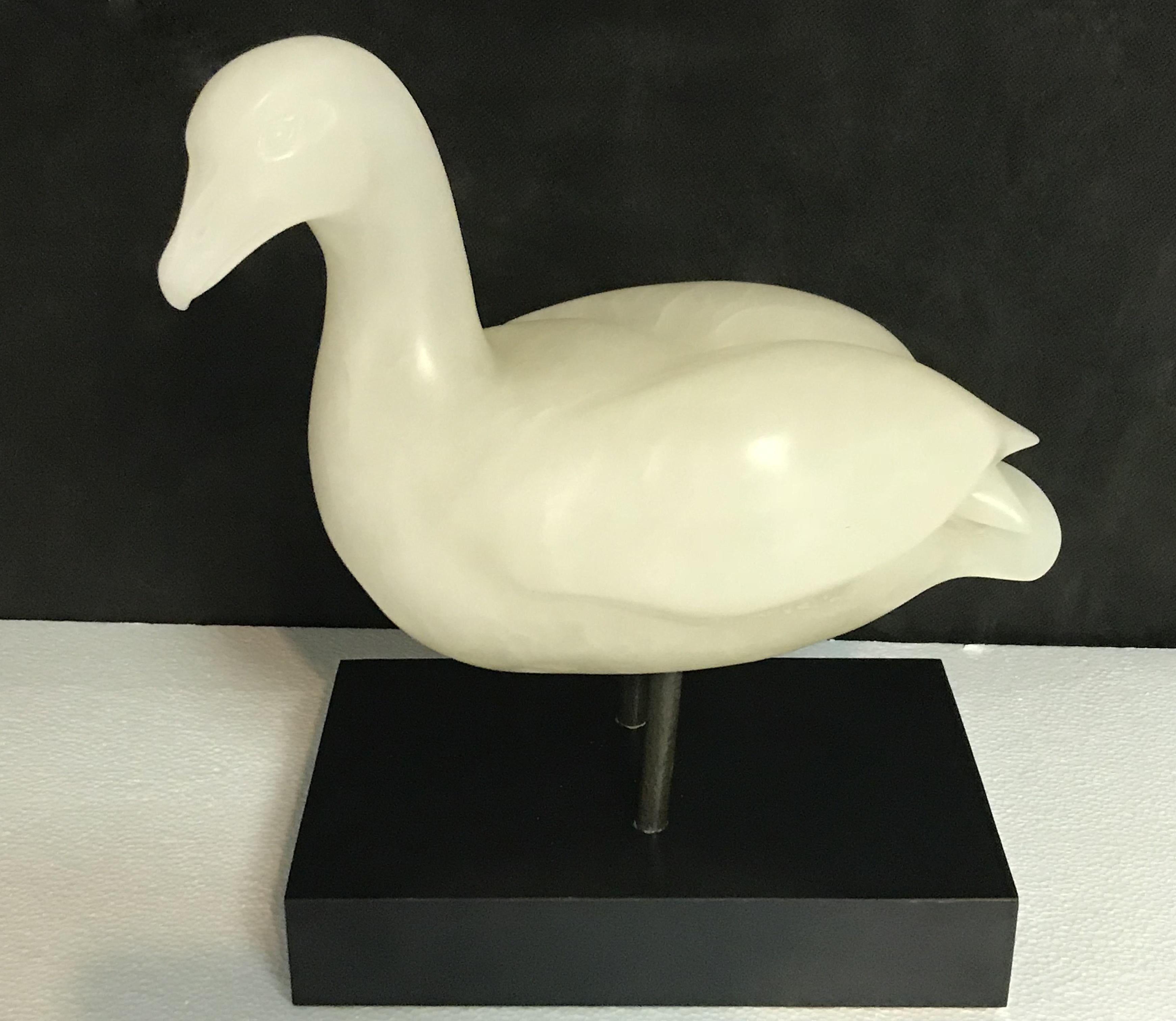 Mid-Century Modern Midcentury Alabaster Duck Sculpture
