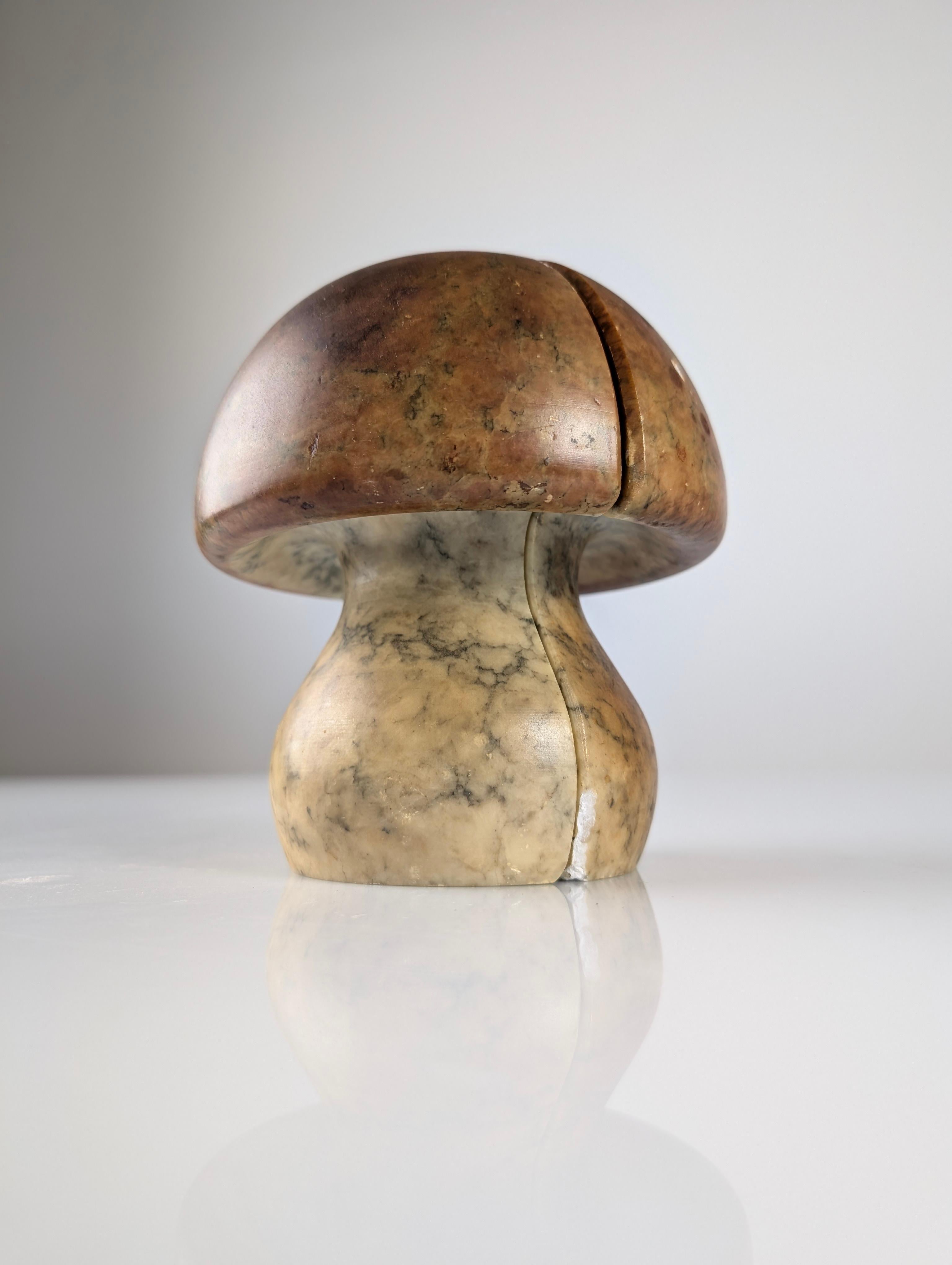 Mid-Century Alabaster Mushroom Bookends, Italy, 1960s 4