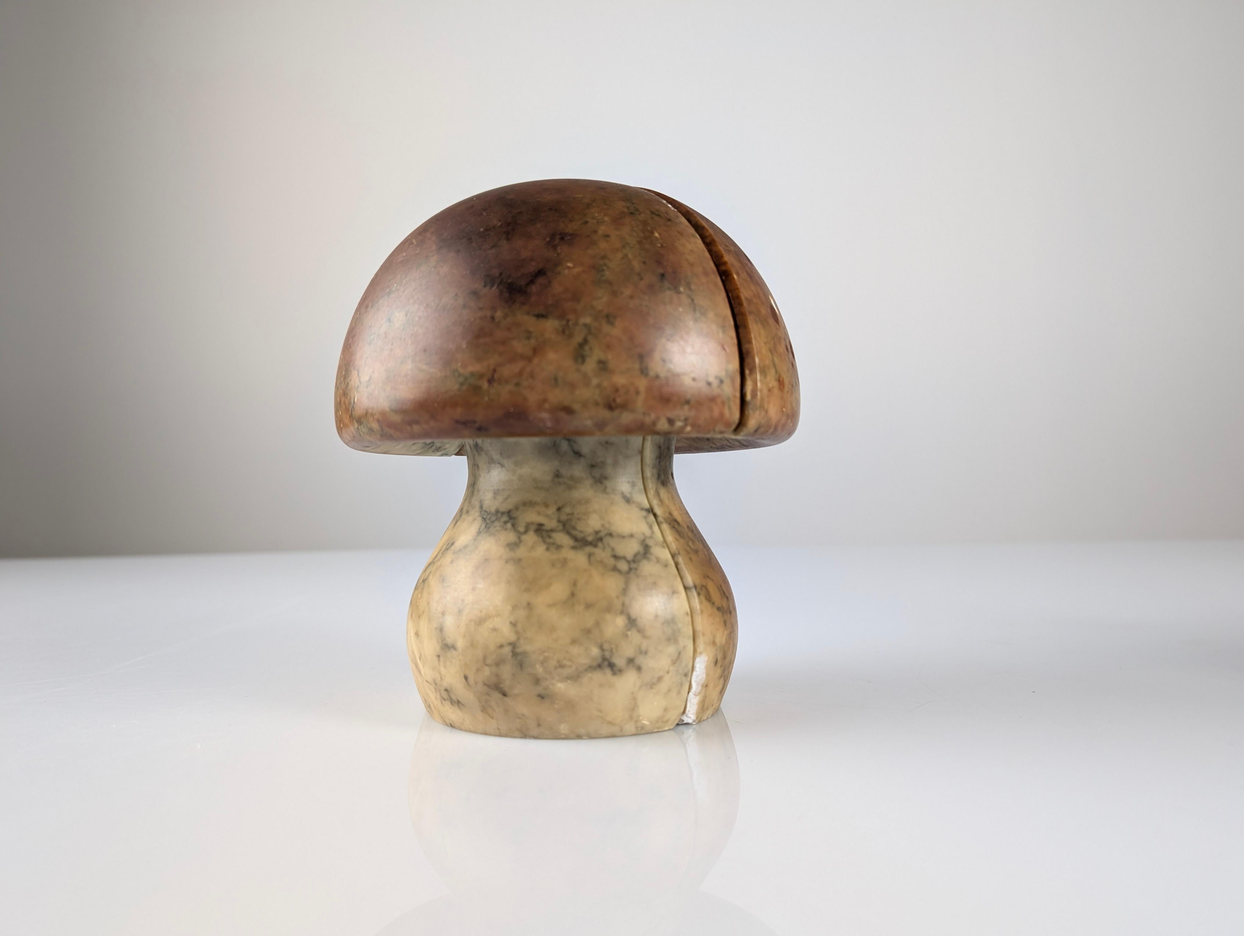 Mid-Century Alabaster Mushroom Bookends, Italy, 1960s 5