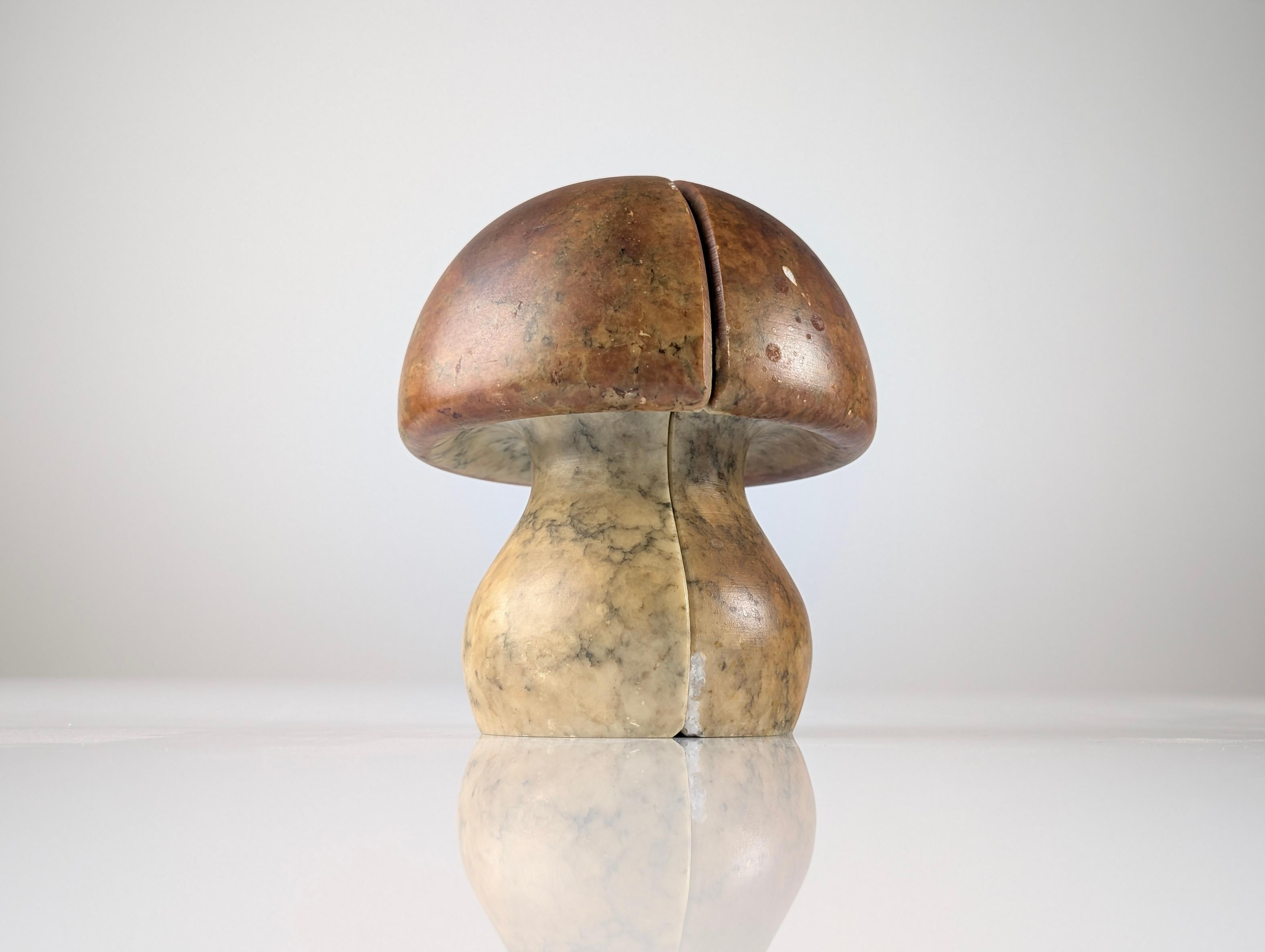 Mid-Century Alabaster Mushroom Bookends, Italy, 1960s 6
