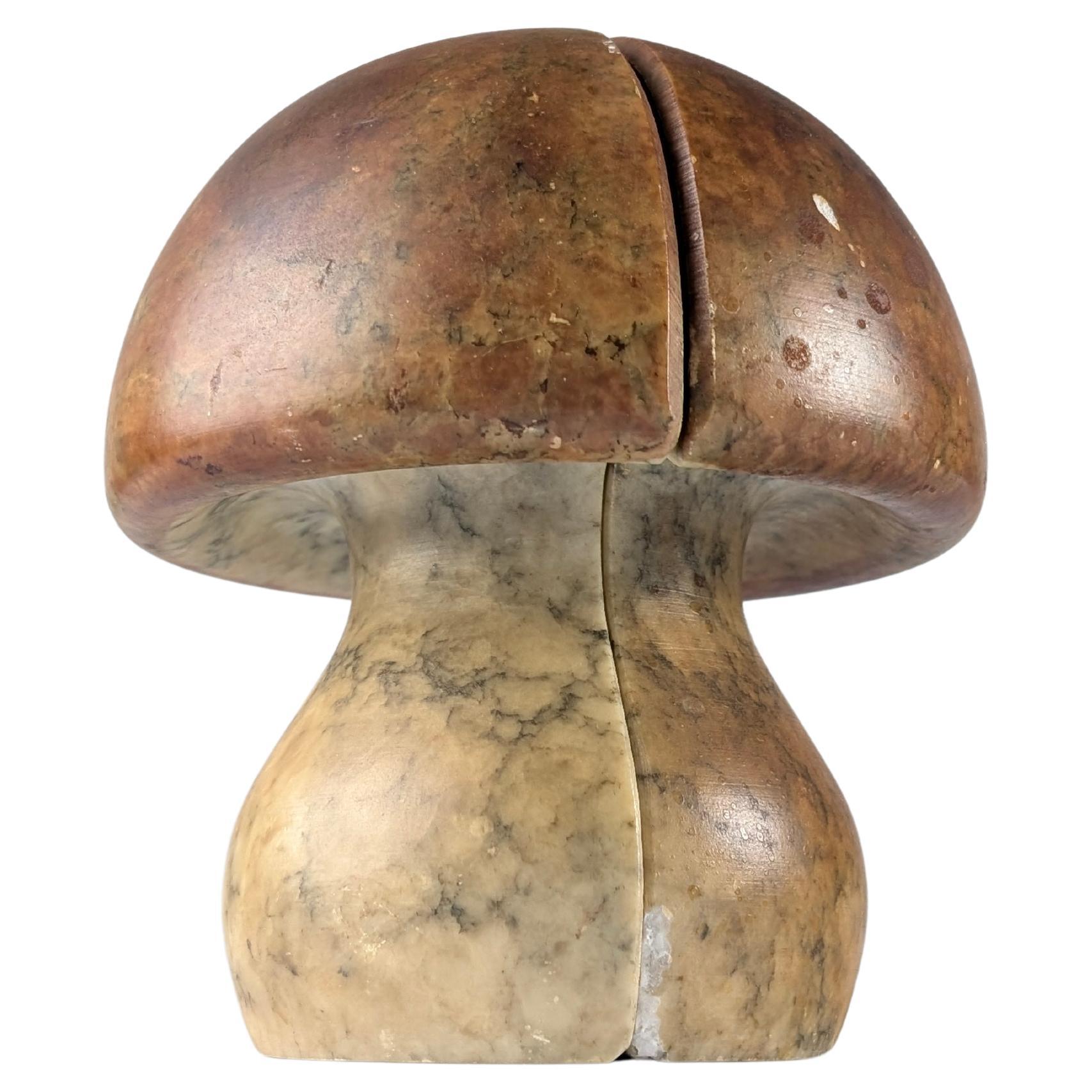 Mid-Century Alabaster Mushroom Bookends, Italy, 1960s
