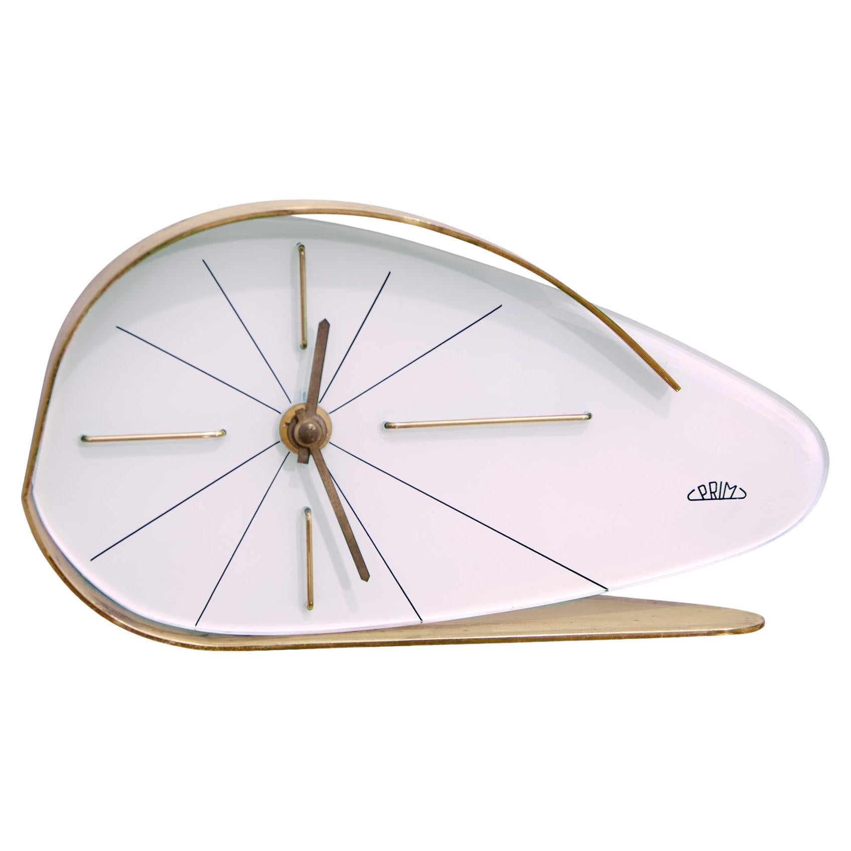 Mid century alarm clock PRIM, 1960’s, Czechoslovakia For Sale