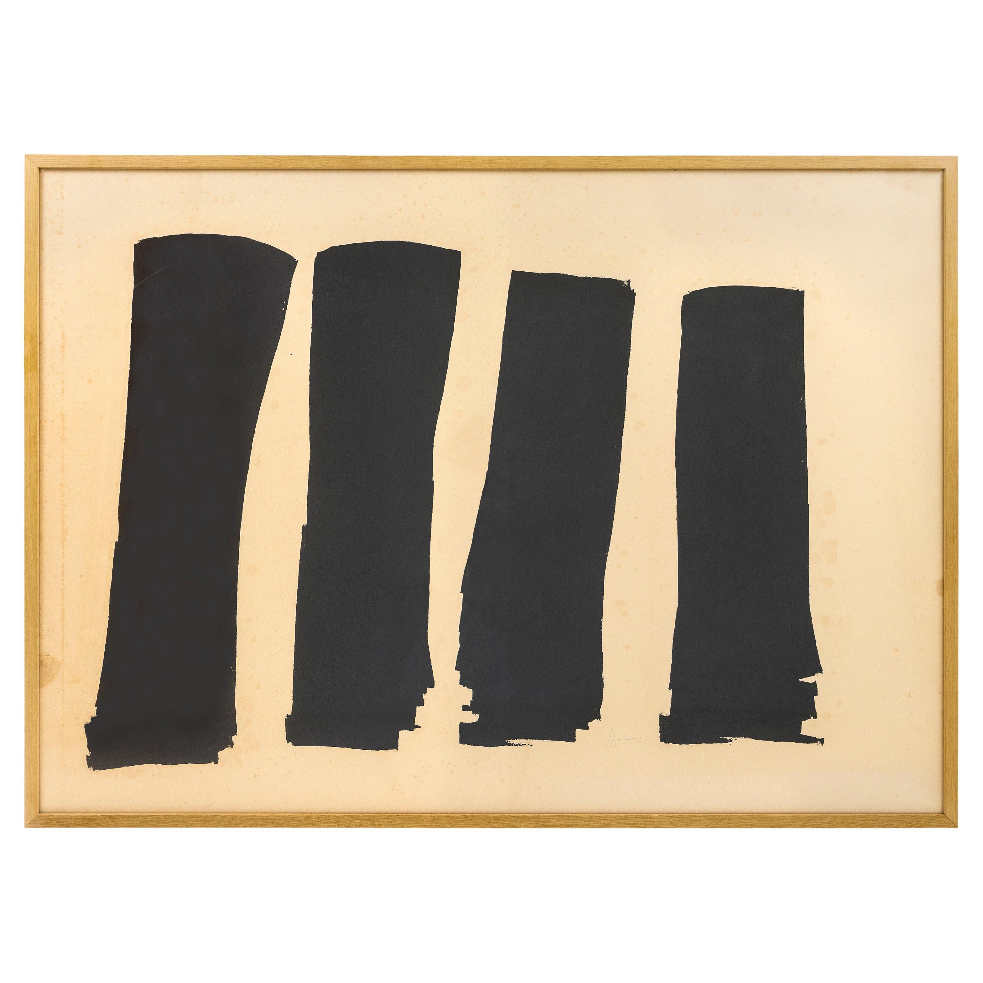 Mid-Century Albert Chubac Painting, circa 1950, France