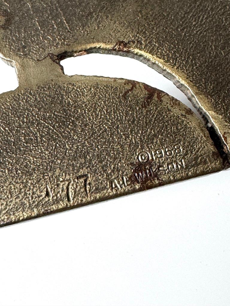 Mid Century Albert Leon Wilson Abstract Steel Stylized Trivet Sculpture 1977 For Sale 4