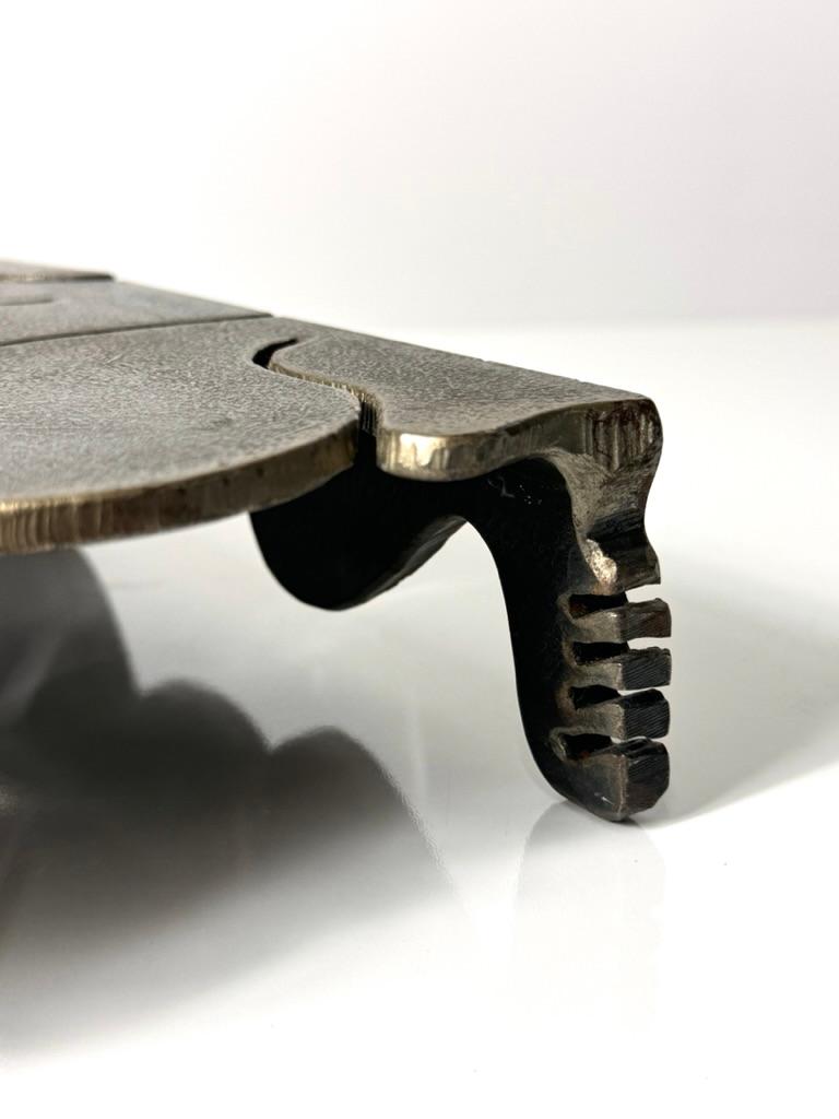 Mid Century Albert Leon Wilson Abstract Steel Stylized Trivet Sculpture 1977 For Sale 2