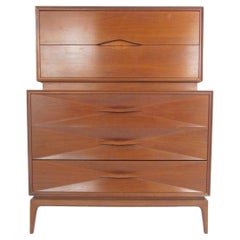 Mid-Century Albert Parvin Style Highboy Dresser