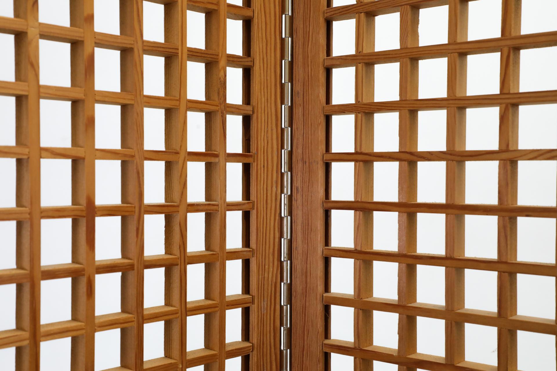 Mid-Century, Alberts Tibro Style, Folding Pine Room Divider or Privacy Screen 5