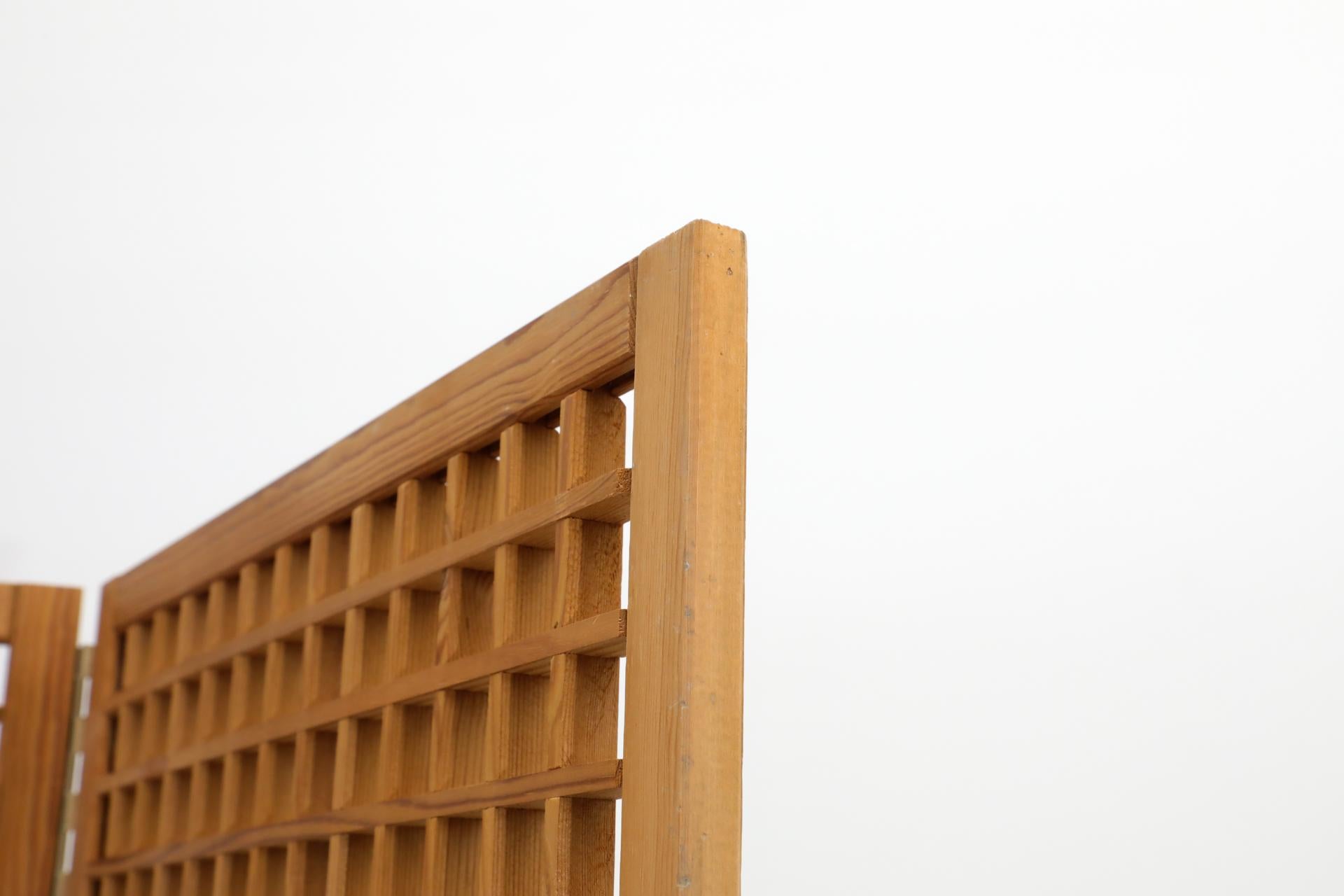 Mid-Century, Alberts Tibro Style, Folding Pine Room Divider or Privacy Screen 6