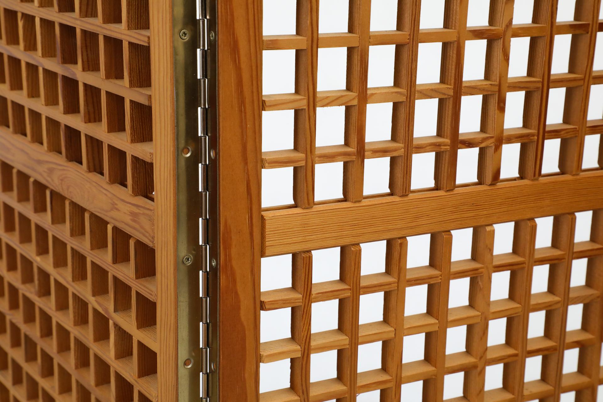 Mid-Century, Alberts Tibro Style, Folding Pine Room Divider or Privacy Screen 7