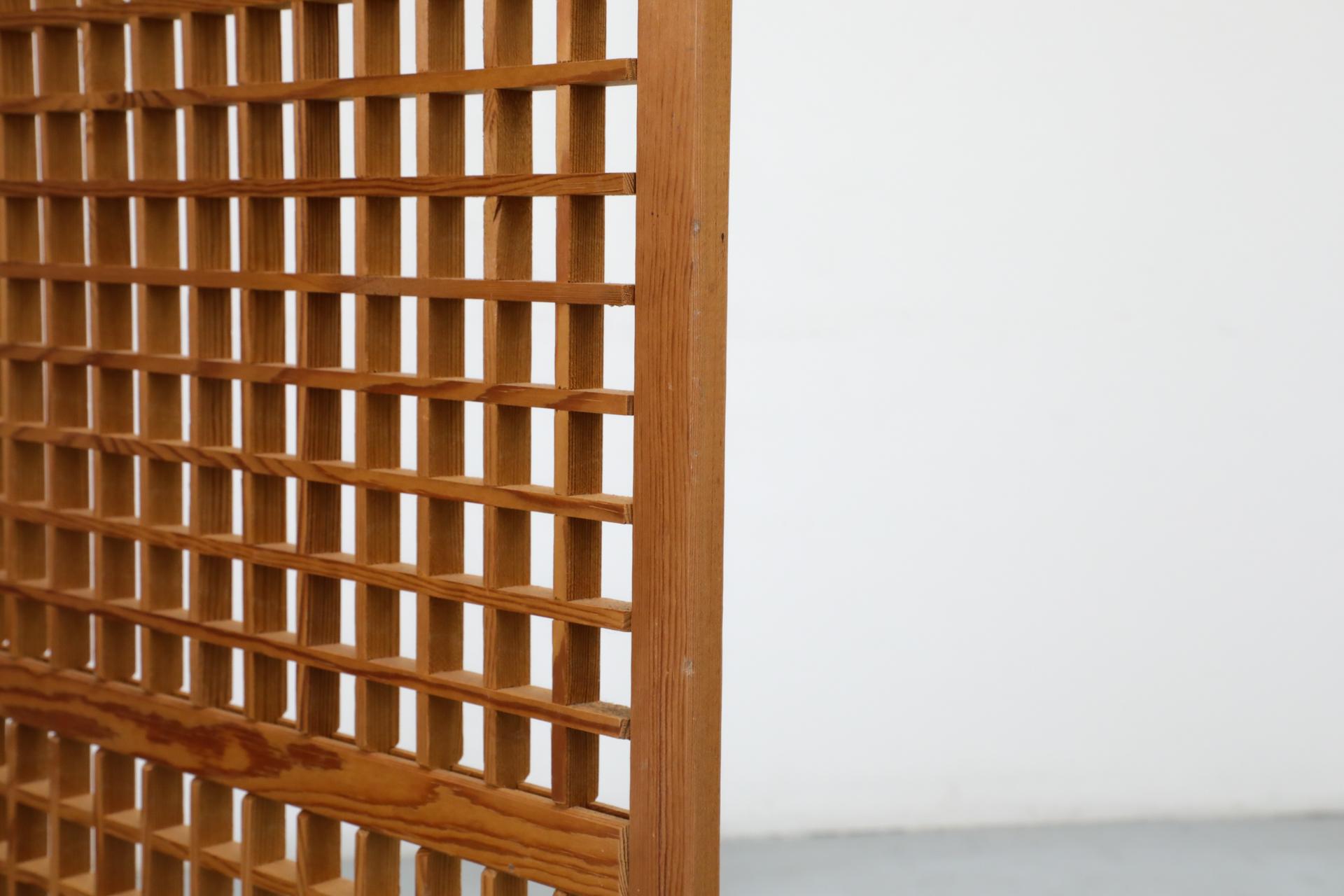 Mid-Century, Alberts Tibro Style, Folding Pine Room Divider or Privacy Screen 8