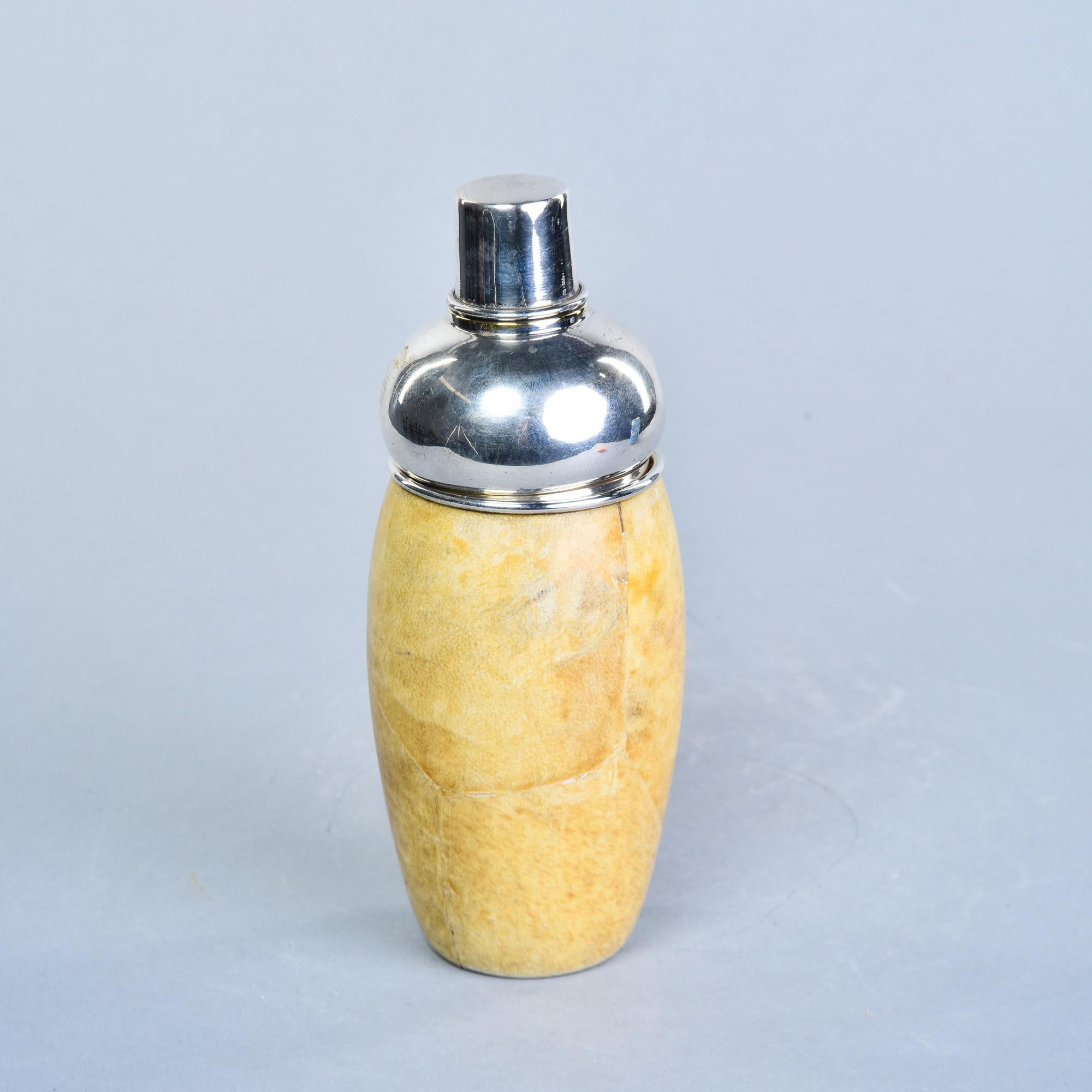 Mid-Century Modern Mid Century Aldo Tura Leather Covered Cocktail Shaker For Sale