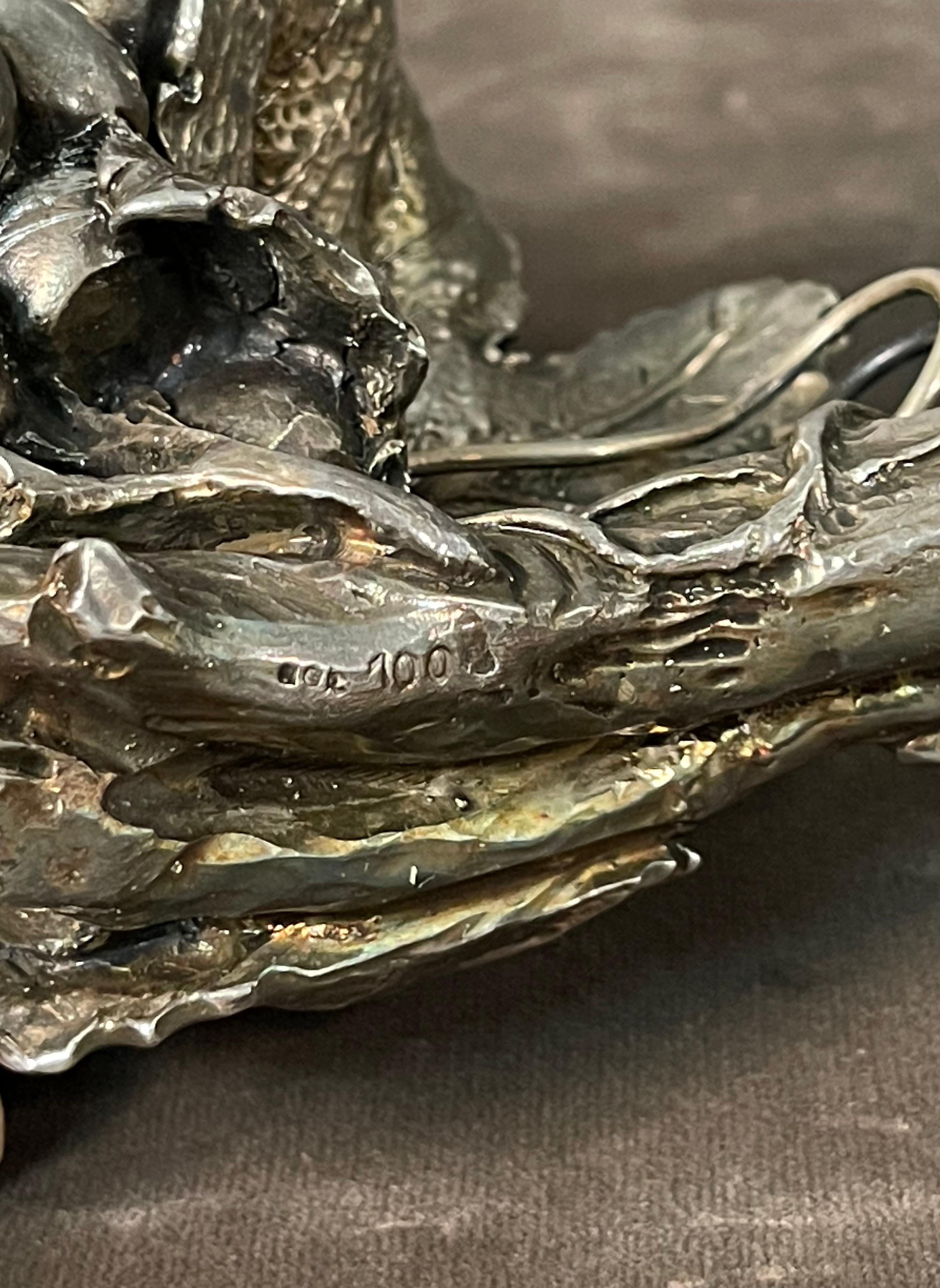XX secolo Centrotavola argentato firmato Alessandro Magrino di metà secolo in vendita