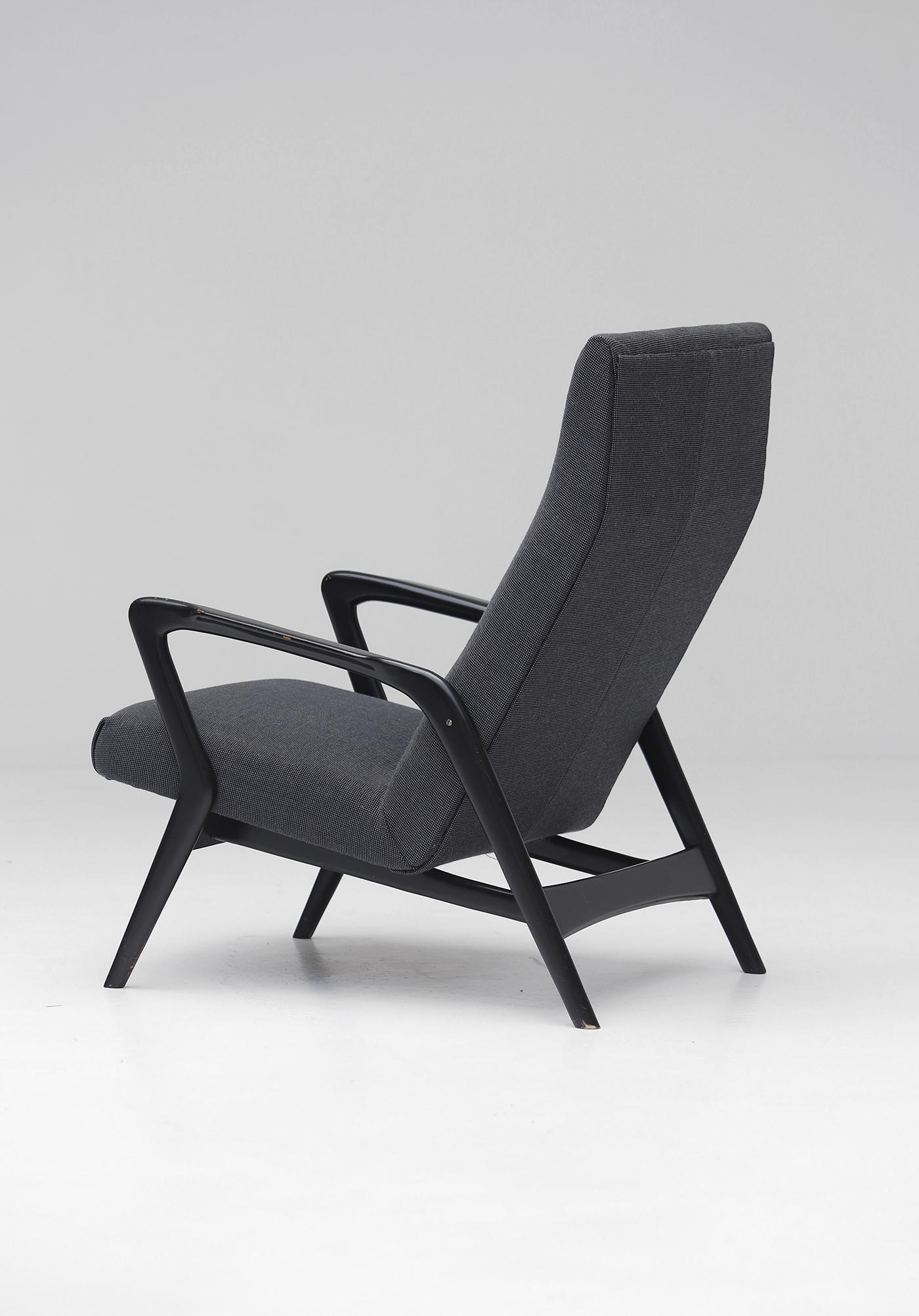 Sedia con schienale alto Alfred Hendrickx S7 di metà secolo per Belform 1950 in vendita 3
