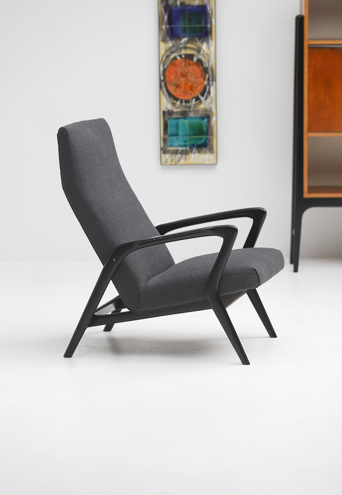 Mid-Century moderno Sedia con schienale alto Alfred Hendrickx S7 di metà secolo per Belform 1950 in vendita