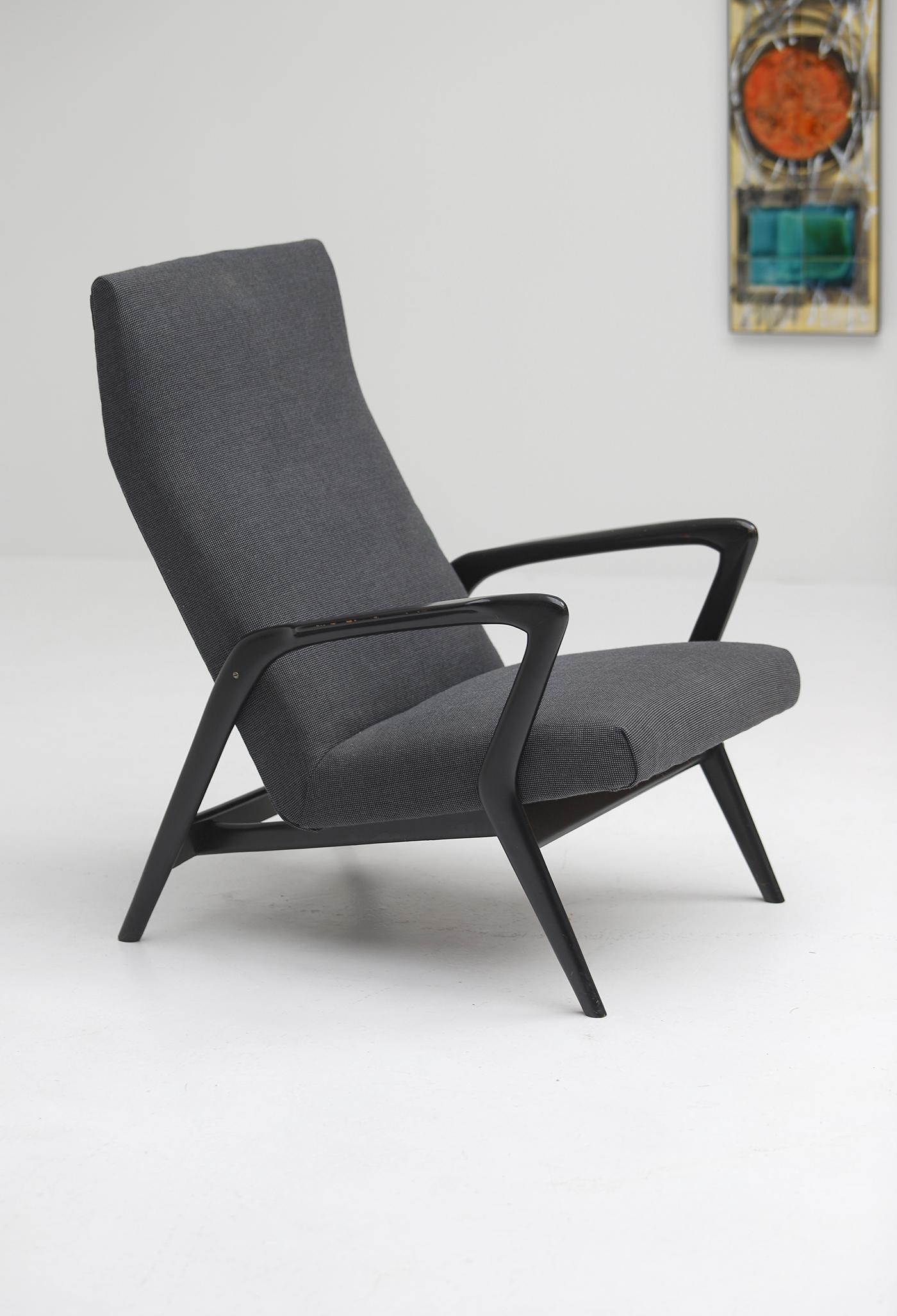 Belga Sedia con schienale alto Alfred Hendrickx S7 di metà secolo per Belform 1950 in vendita