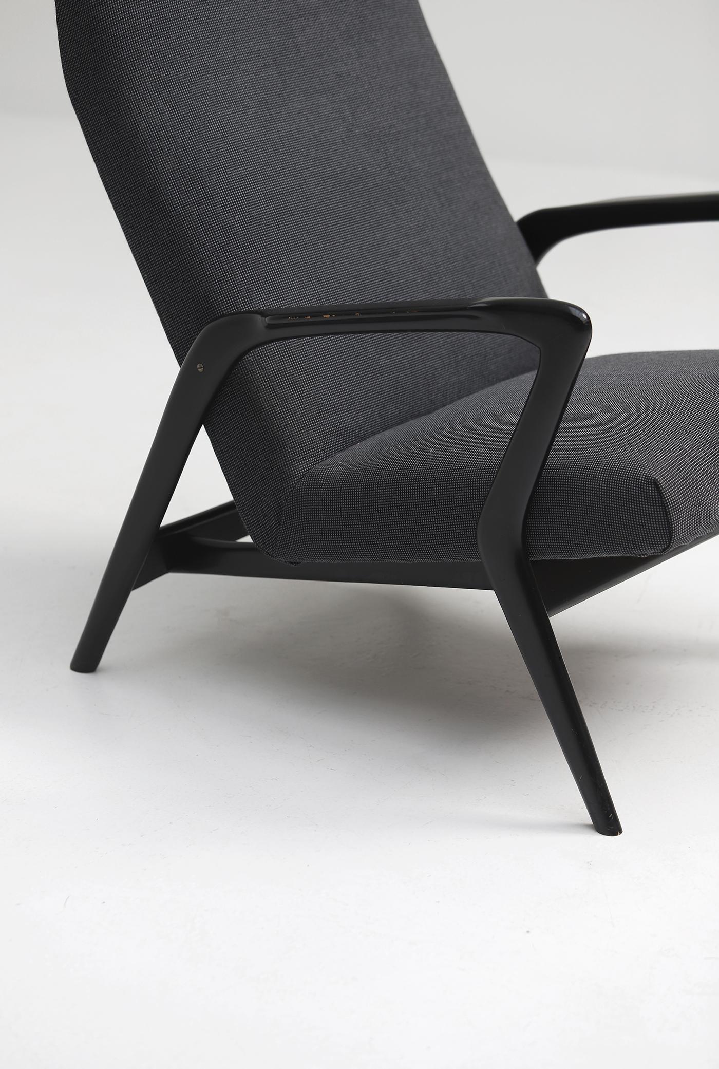 Sedia con schienale alto Alfred Hendrickx S7 di metà secolo per Belform 1950 In condizioni buone in vendita a Antwerpen, Antwerp