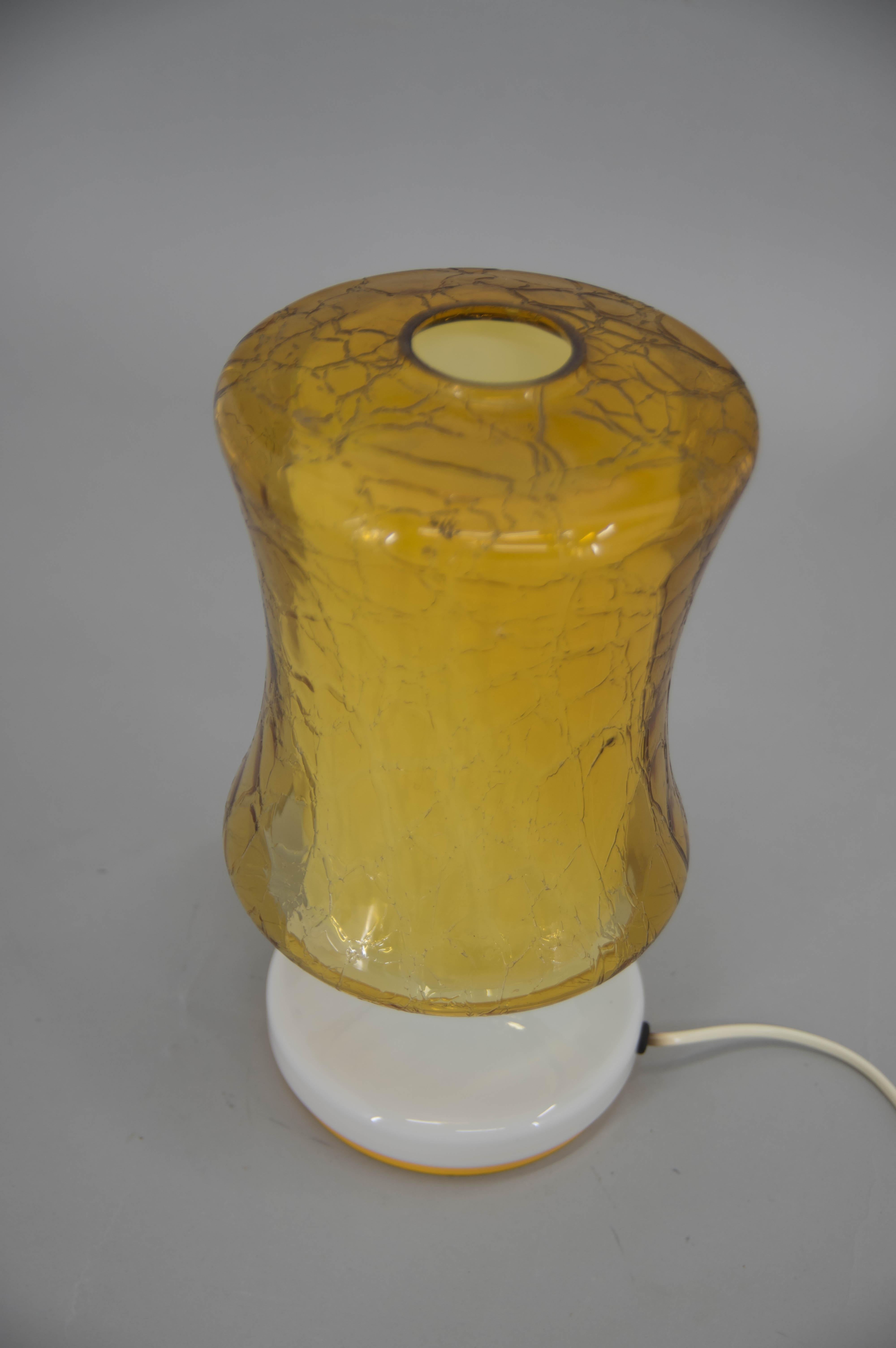 Mid-Century Modern Mid-Century All Glass Table Lamp, 1970s For Sale