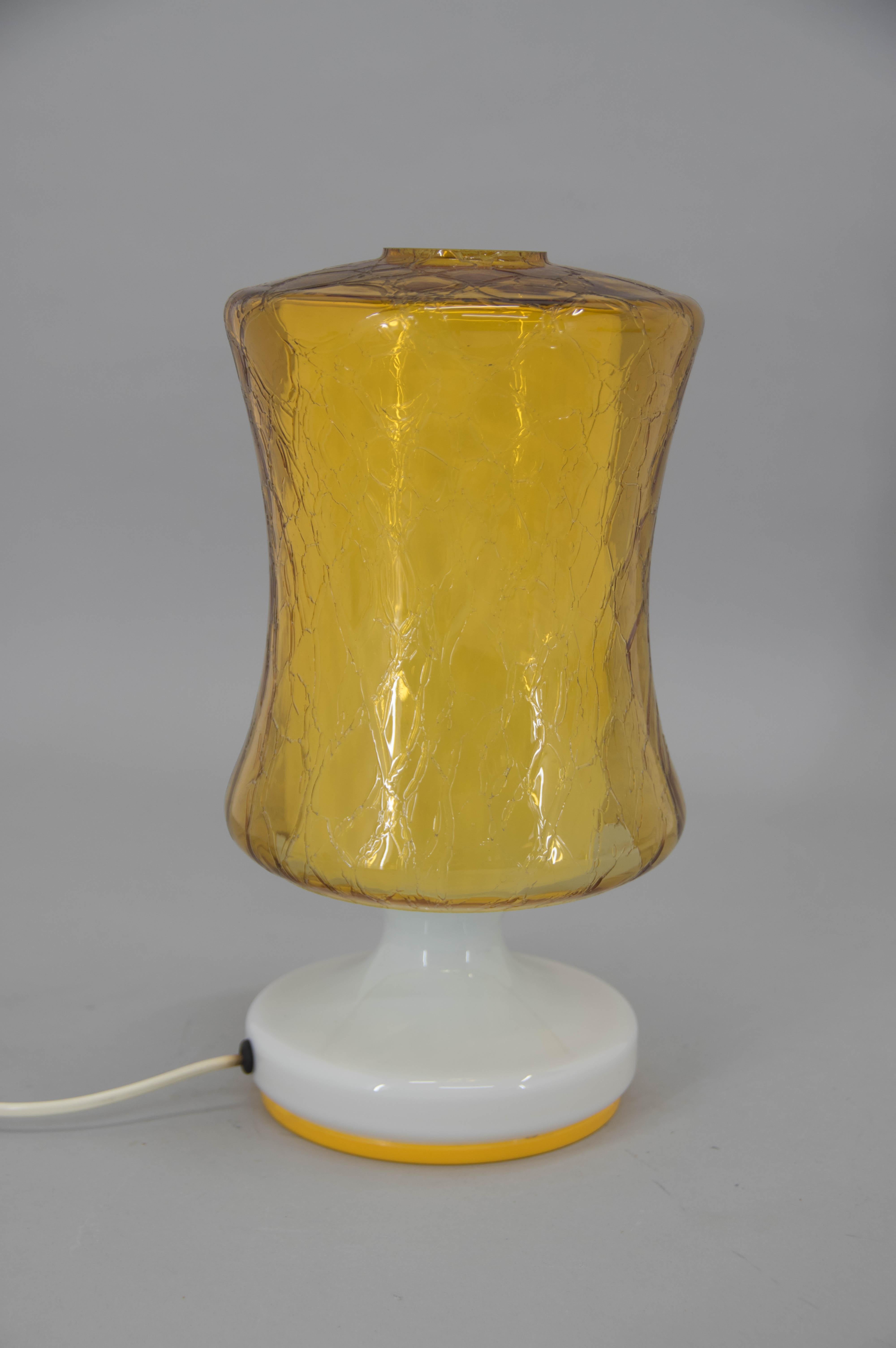 Mid-Century All Glass Table Lamp, 1970s For Sale 1