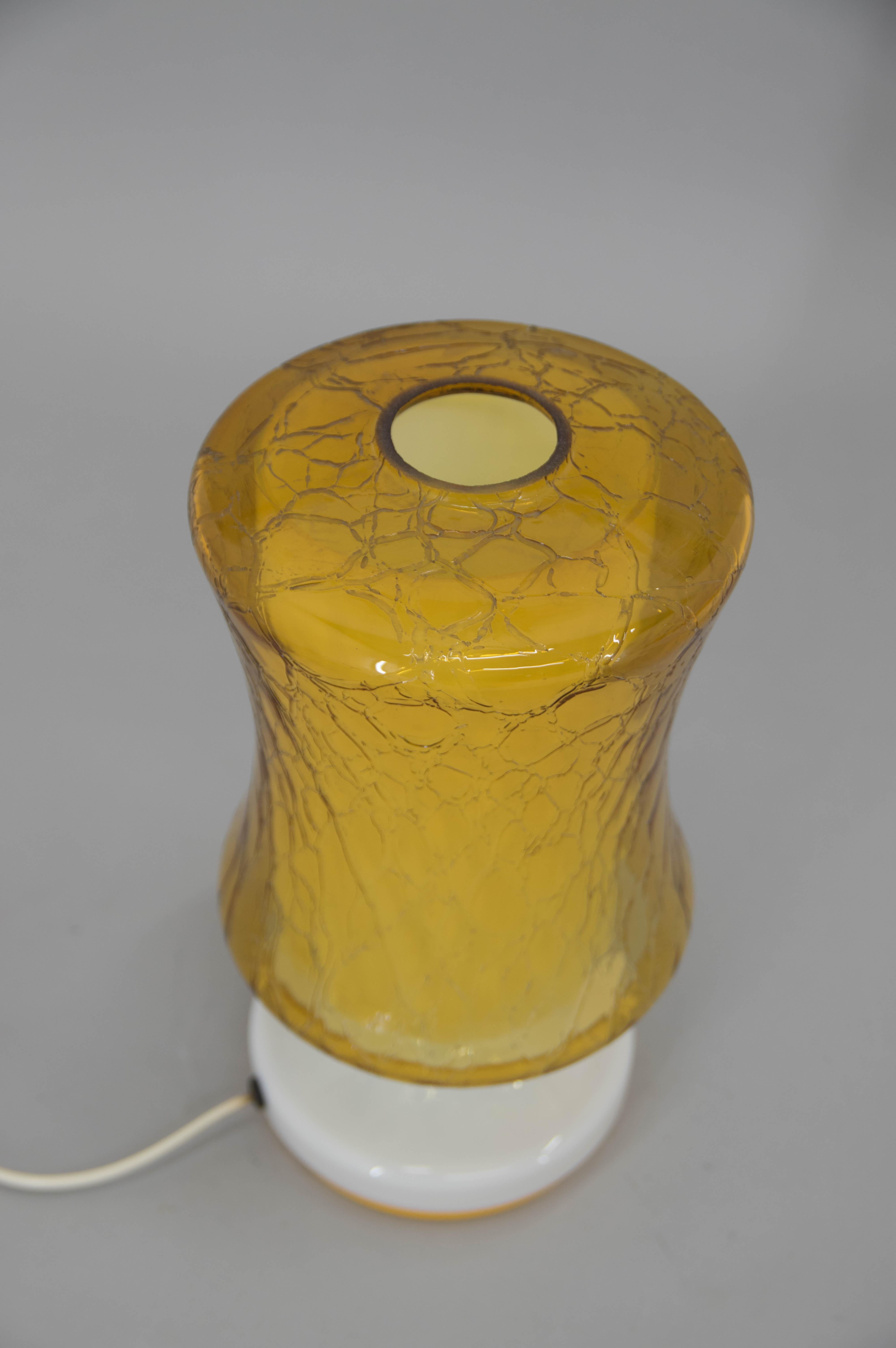Mid-Century All Glass Table Lamp, 1970s For Sale 2