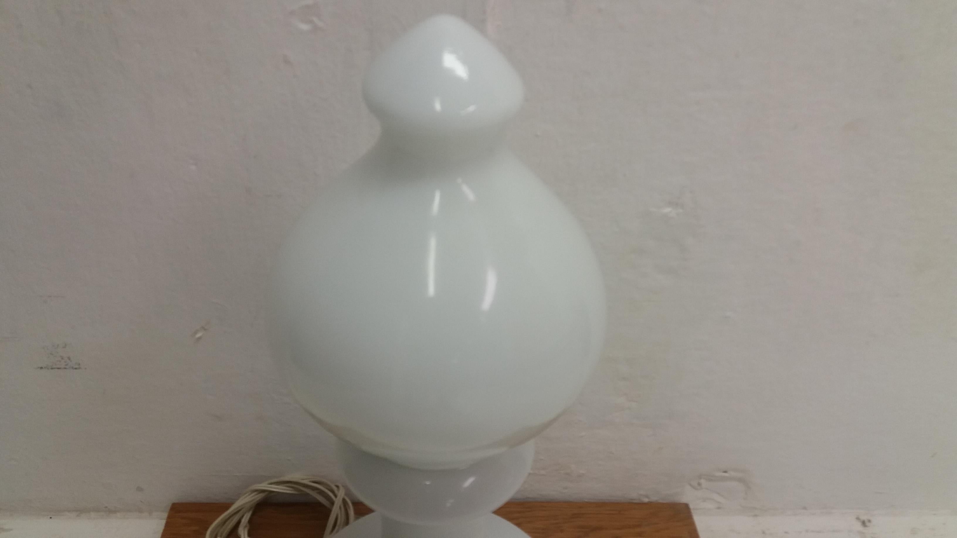 Czech Midcentury All Glass Table Lamp Design by Ivan Jakeš, 1970s For Sale