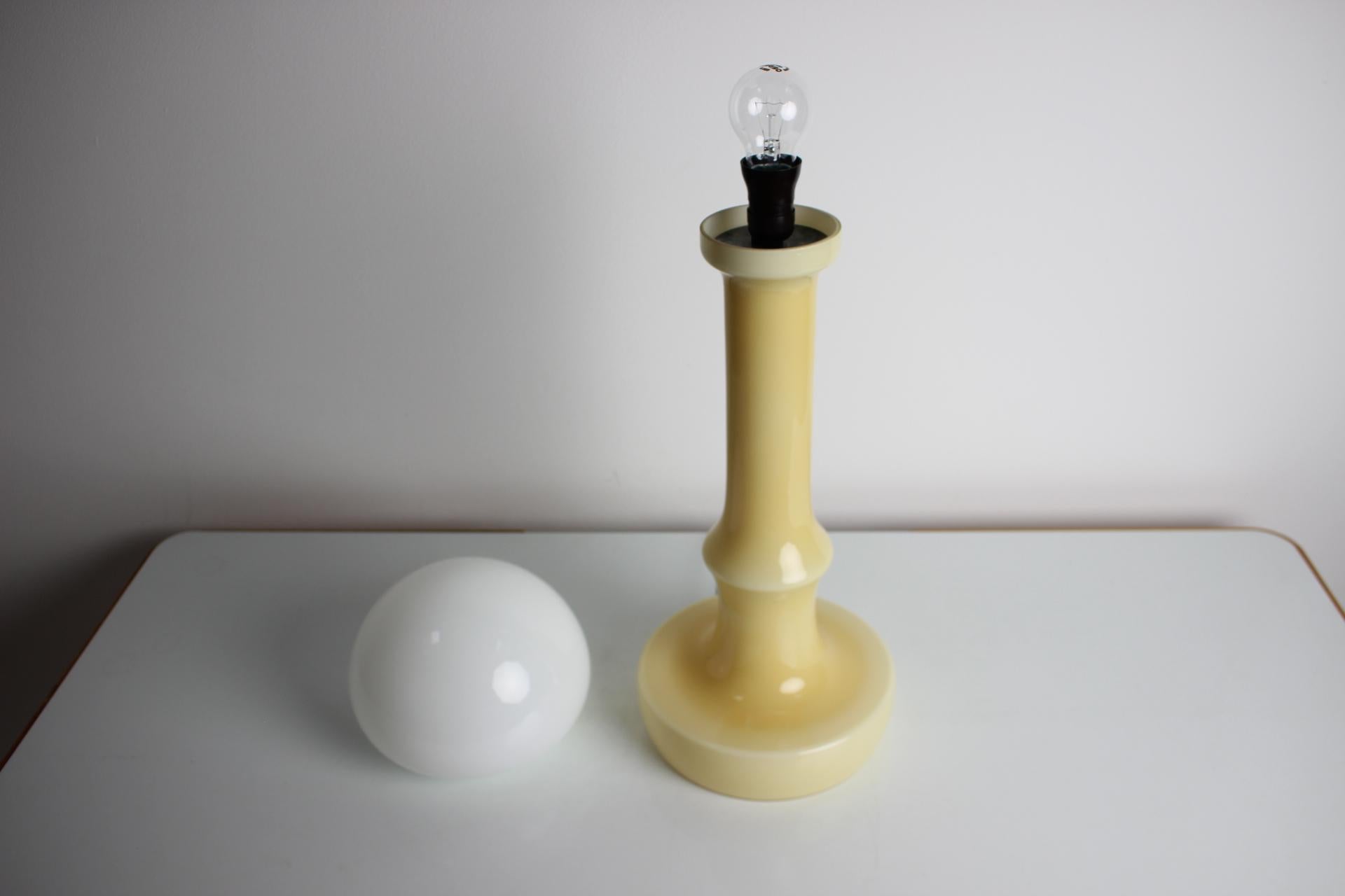 Mid-Century Modern Mid-Century All Glass Table Lamp Designed by Ivan Jakeš, 1970's For Sale