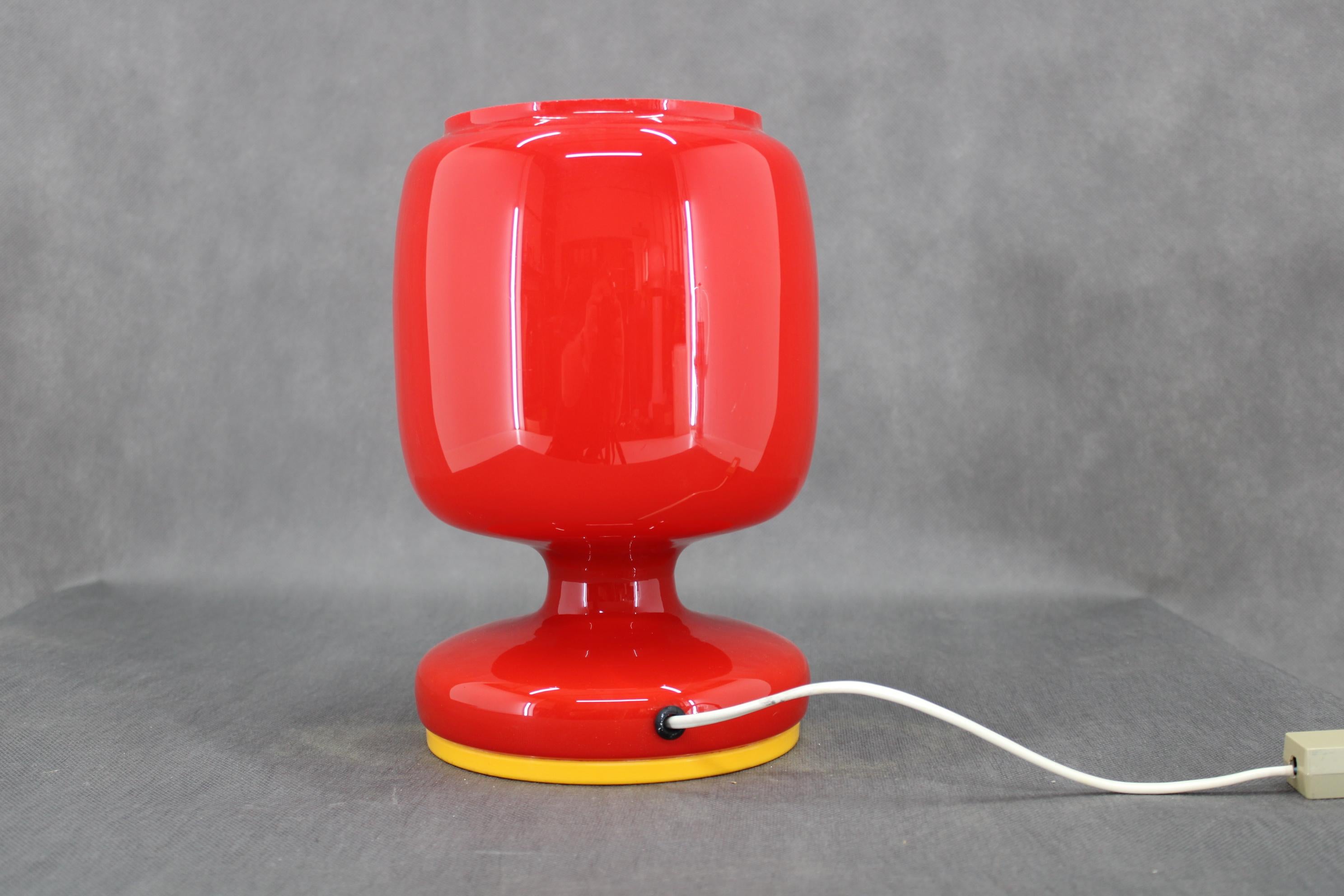 Mid-Century Modern Mid-century All Glass Table Lamp, Designed by S. Tabera, 1970's, Czechoslovakia For Sale