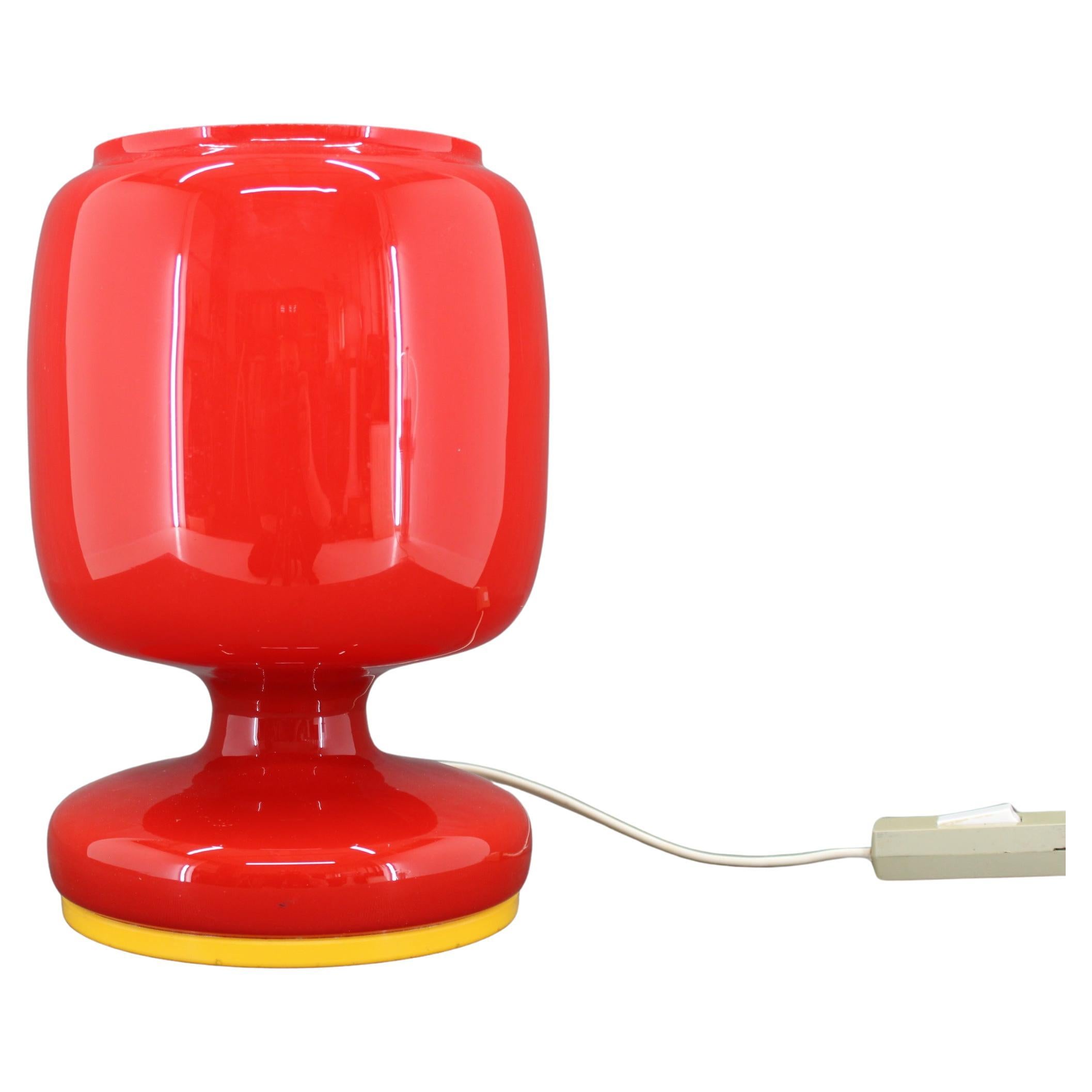 Mid-century All Glass Table Lamp, Designed by S. Tabera, 1970's, Czechoslovakia