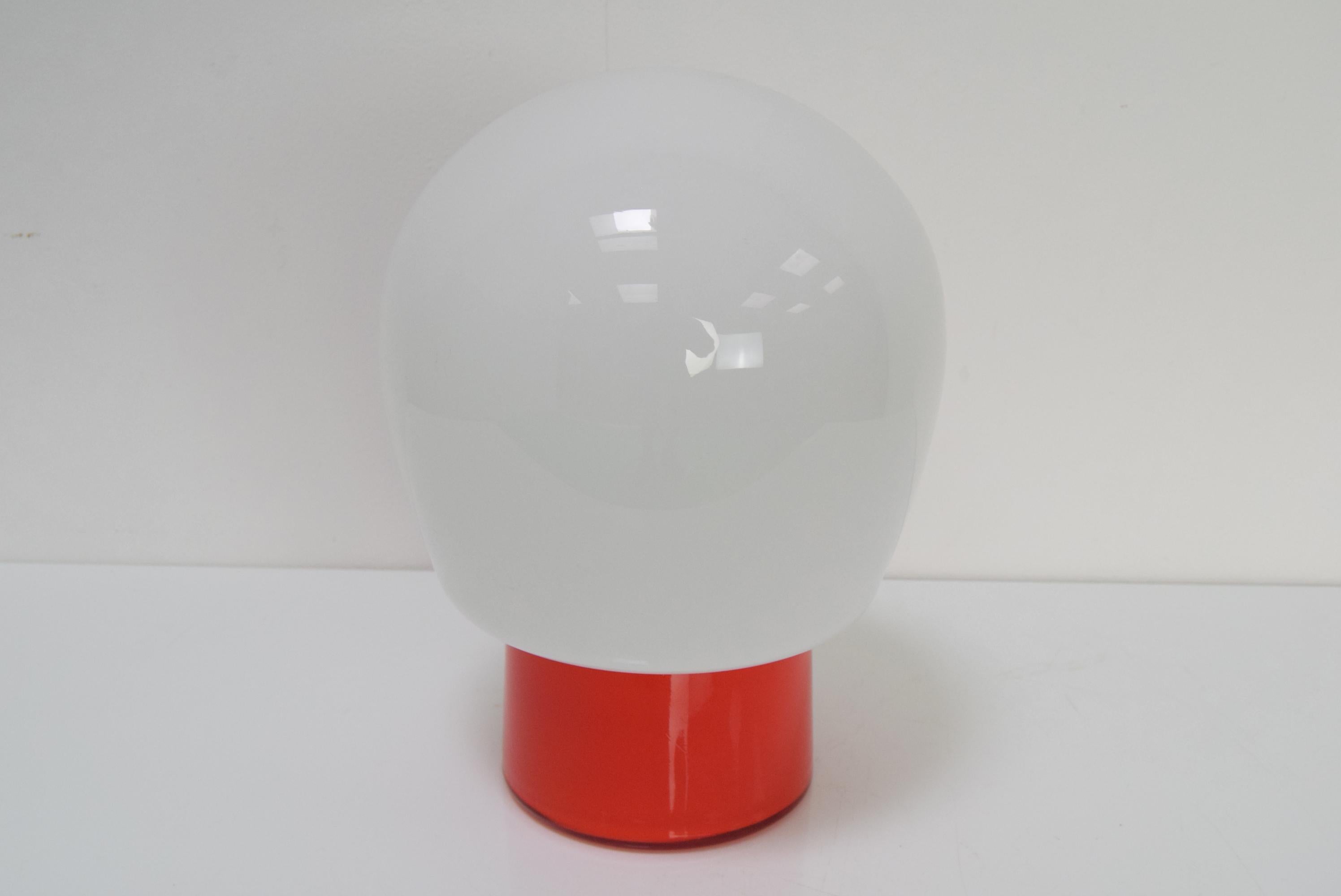 Late 20th Century Mid-century All Glass Table Lamp, Designed by Stepan Tabera, 1970's. For Sale