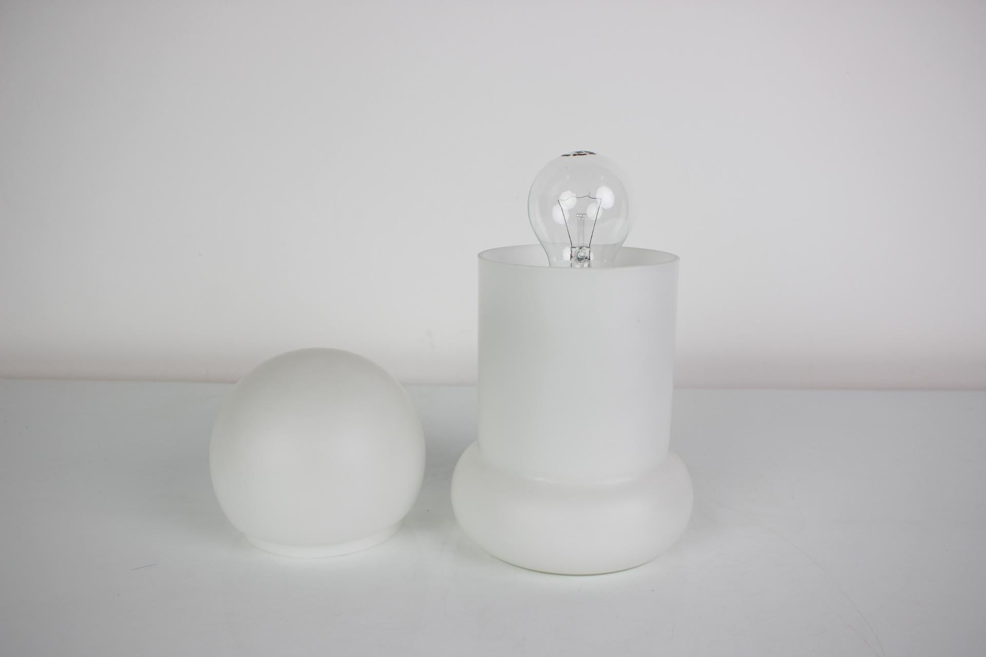 Mid-Century Modern Mid-Century All Glass Table Lamp/ Osvětlovací Sklo Valašské Meziříčí, 1970's For Sale