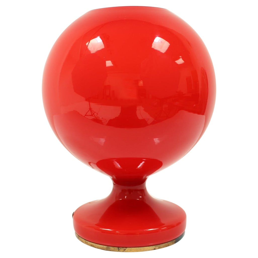 Lampe de table en verre du milieu du siècle/Osvětlovací Sklo Valašské Meziříčí, années 1970