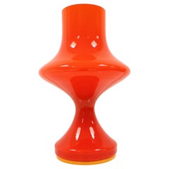 Mid-Century All-Glass Table Lamp/Osvětlovací Sklo Valašské Meziříčí, 1970
s