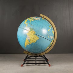 Globe rétroviseur tout métal du milieu du siècle, vers 1950