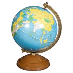 Mid-Century All Metal Replogle Globe, C.1960-1966 Vintage Mid-Century All Metal Replogle Globe, C.1960-1966