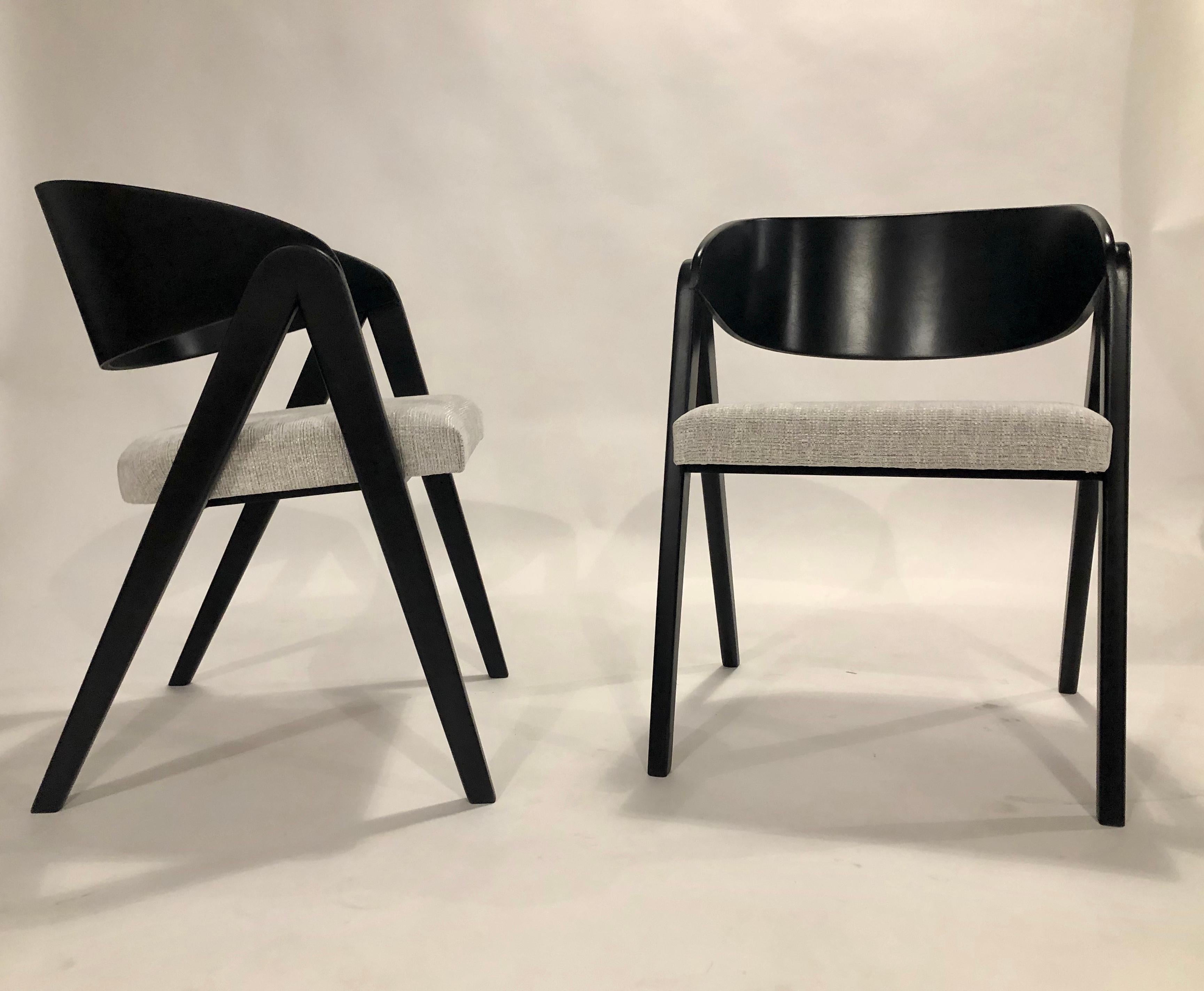 Lacquered Midcentury Allan Gould for Herman Miller Compass Chairs