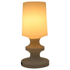 Vintage Mid-Century Allglass Table Lamp/ Osvětlovací Sklo Valašské Meziříčí, 1970's