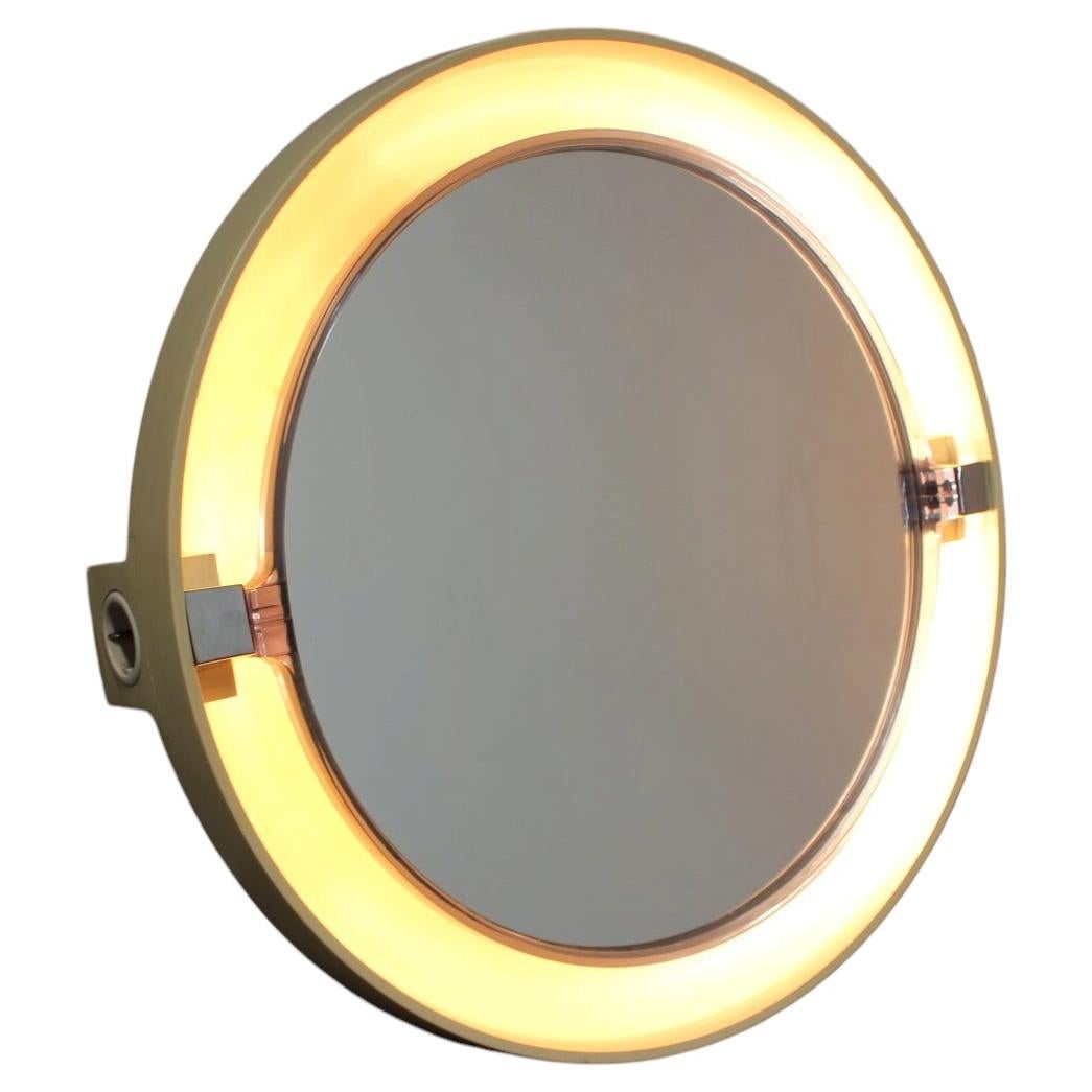 Mid-Century Allibert Illuminated Adjustable Wall Mirror, Germany, 1960s