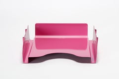 Midcentury Allsteel "Floating" Paper Tray, Refinished in Pink