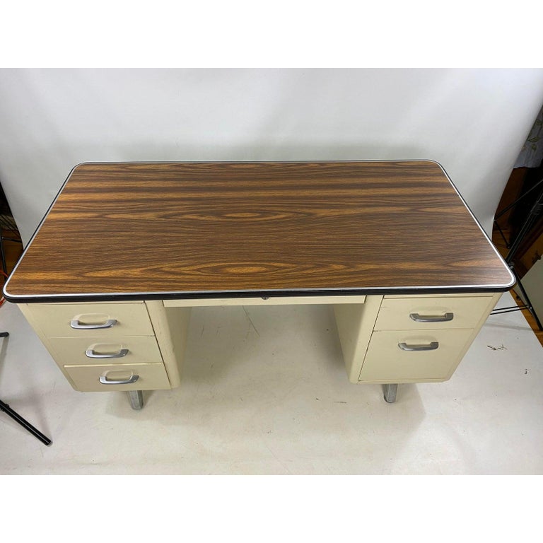 Mid Century Allsteel Inc Tanker Desk at 1stDibs tank desk