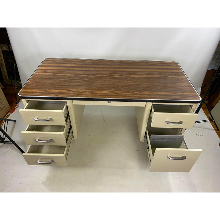 MidCentury Allsteel Inc Tanker Desk For Sale at 1stDibs tank desk, tanker desk for sale
