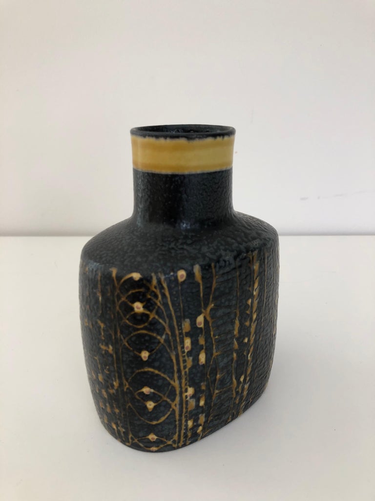 Midcentury Aluminia Danish Pottery Vase at 1stDibs