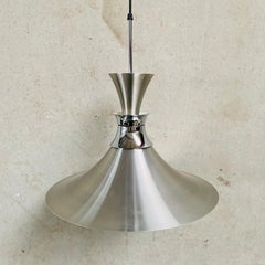 Midcentury Aluminium Pendant by Bent Nordsted for Lyskaer Denmark, 1970