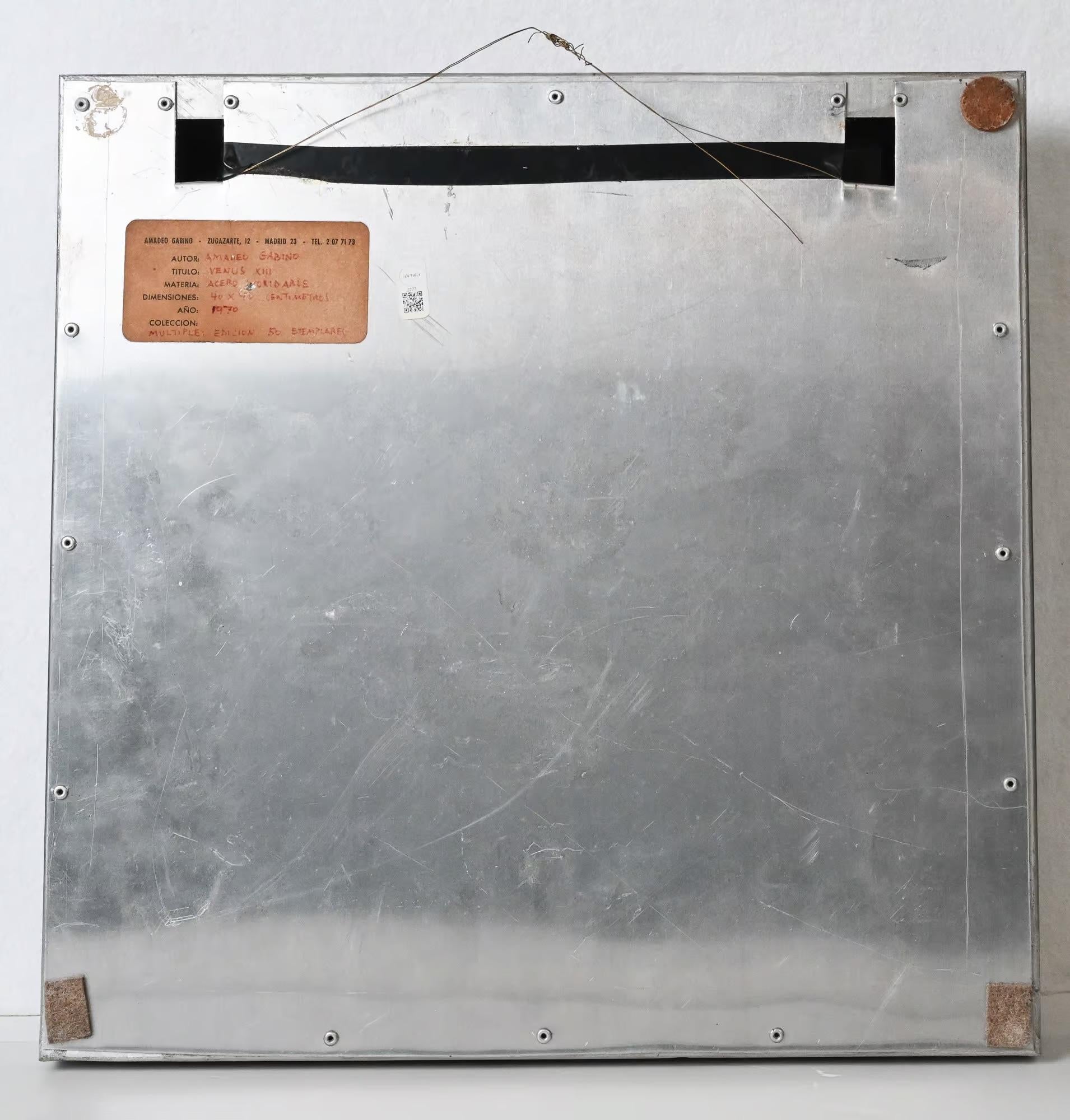 mid century aluminium wall sculpture Venus XIII by Spanish artist Amadeo Gabino For Sale 5