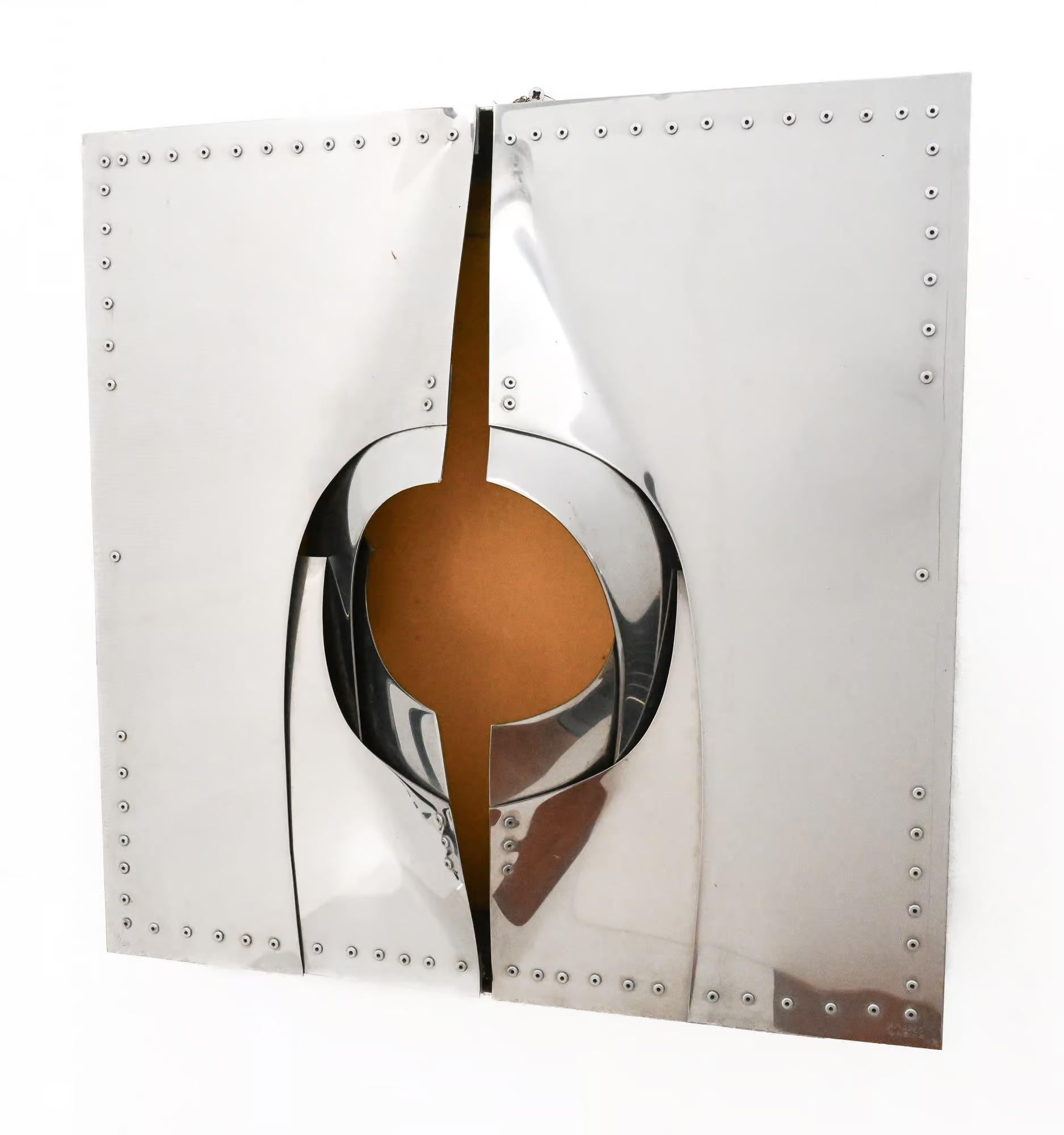 20th Century mid century aluminium wall sculpture Venus XIII by Spanish artist Amadeo Gabino For Sale