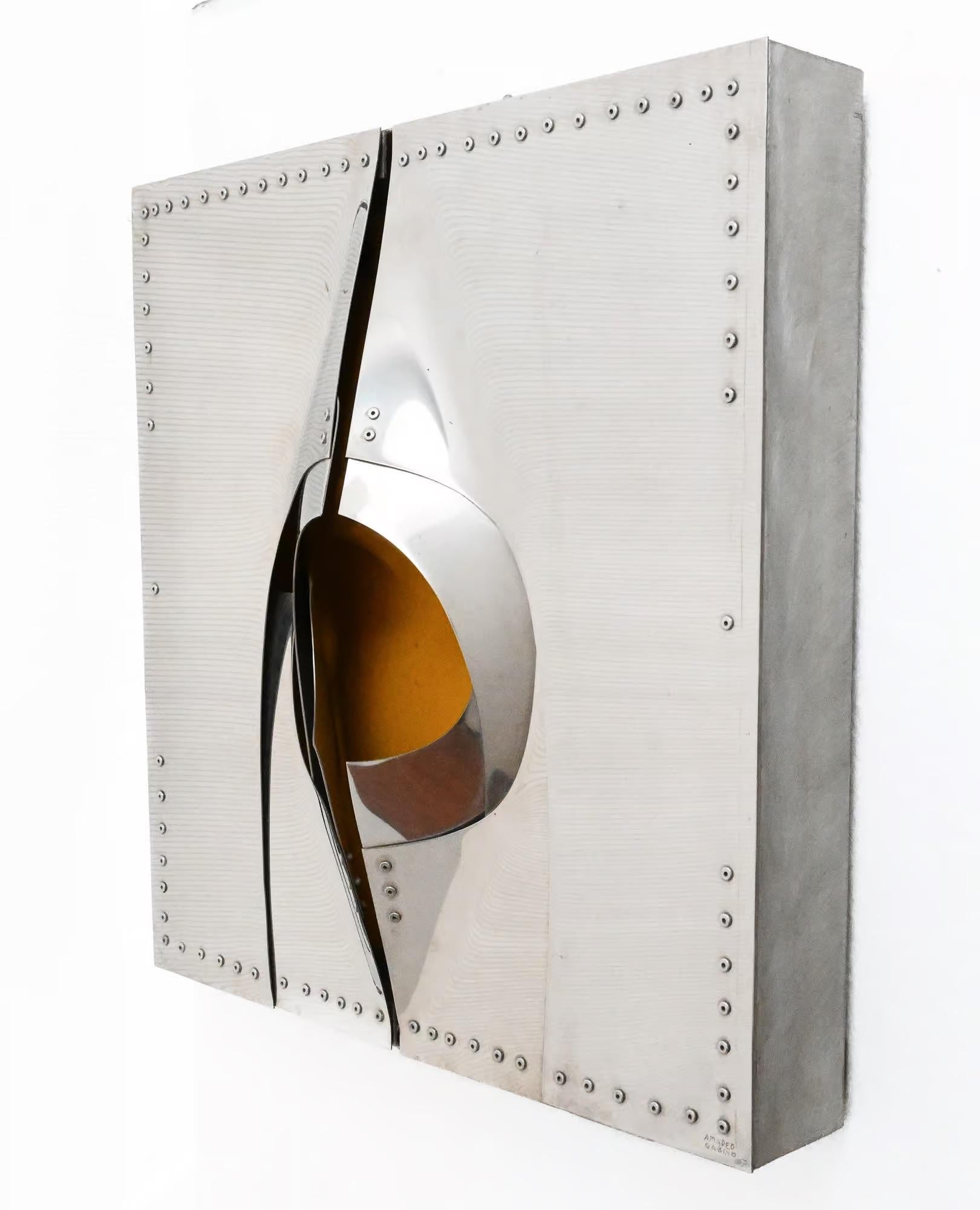mid century aluminium wall sculpture Venus XIII by Spanish artist Amadeo Gabino For Sale 2