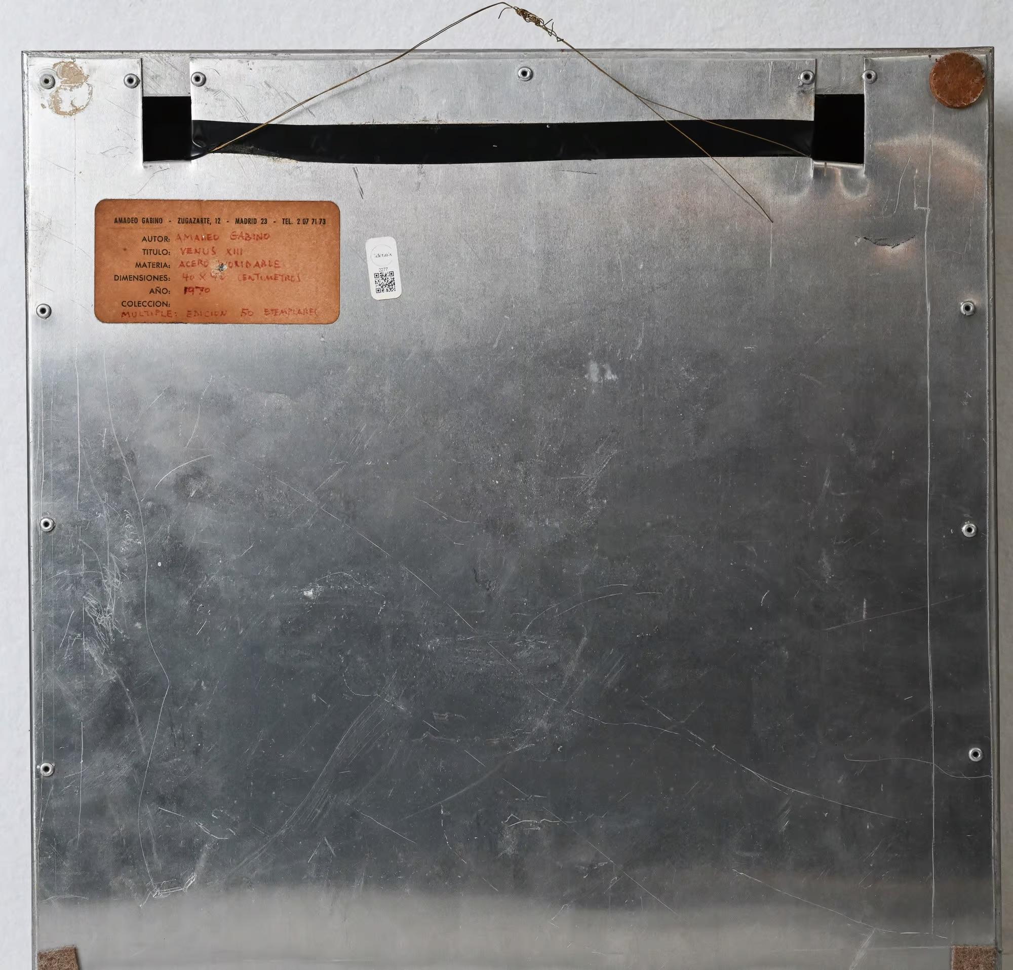 mid century aluminium wall sculpture Venus XIII by Spanish artist Amadeo Gabino For Sale 3