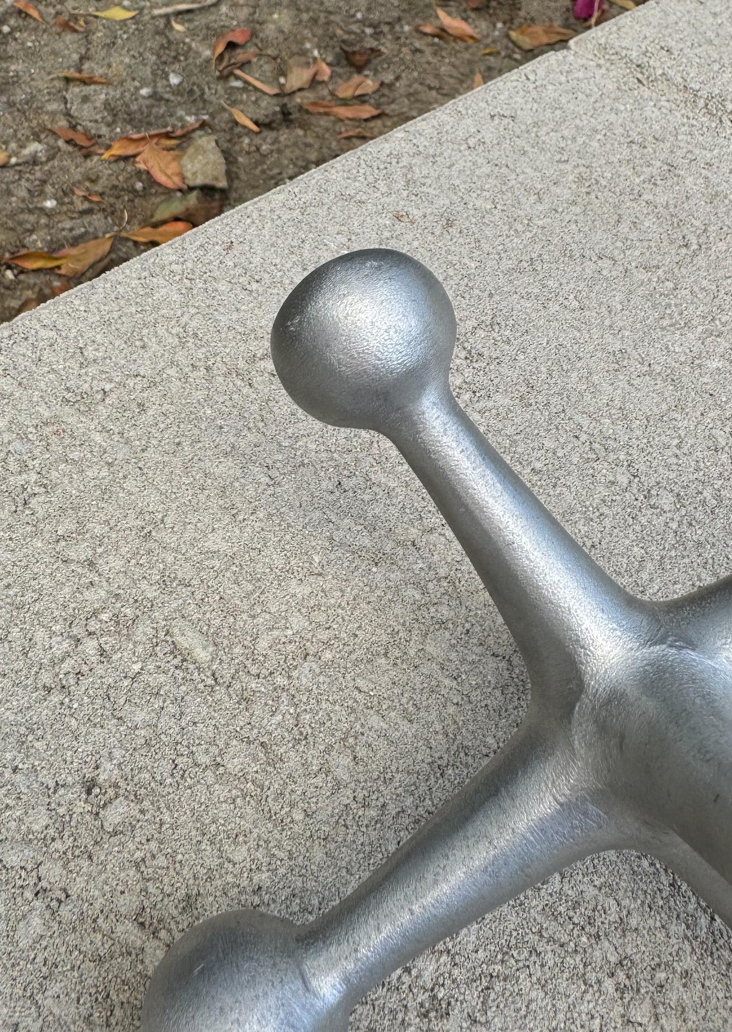 Mid Century Aluminum Jacks / Jax Bookends For Sale 3