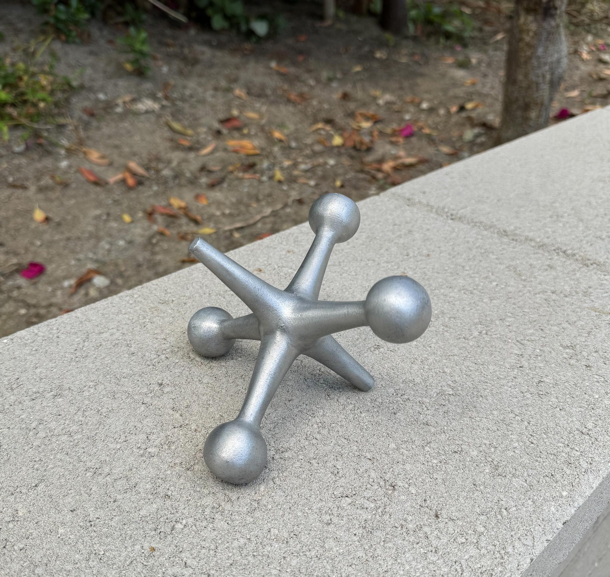 Mid Century Aluminum Jacks / Jax Bookends For Sale 5